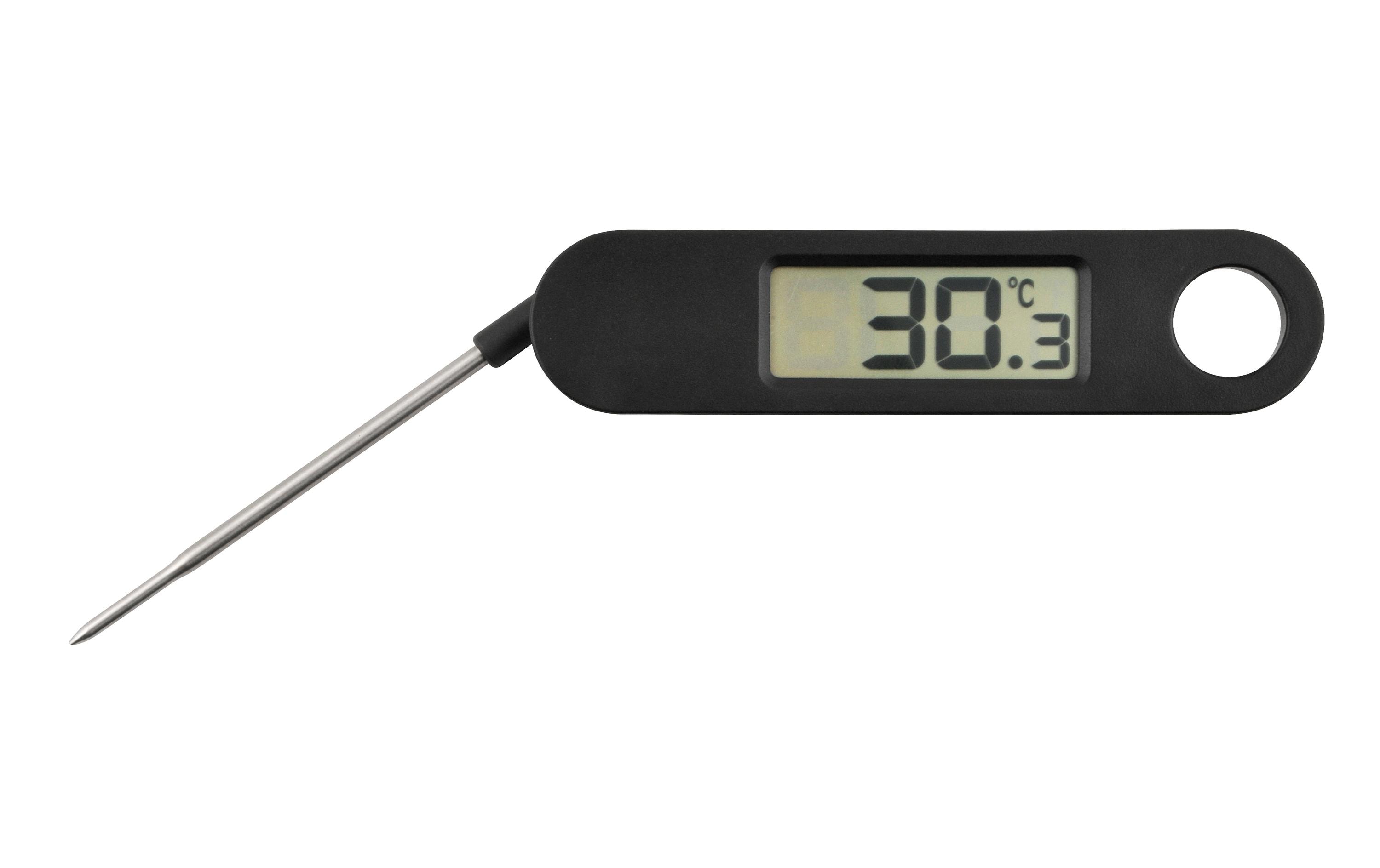 Dangrill Fleischthermometer Digital, bis 200 Grad, Schwarz