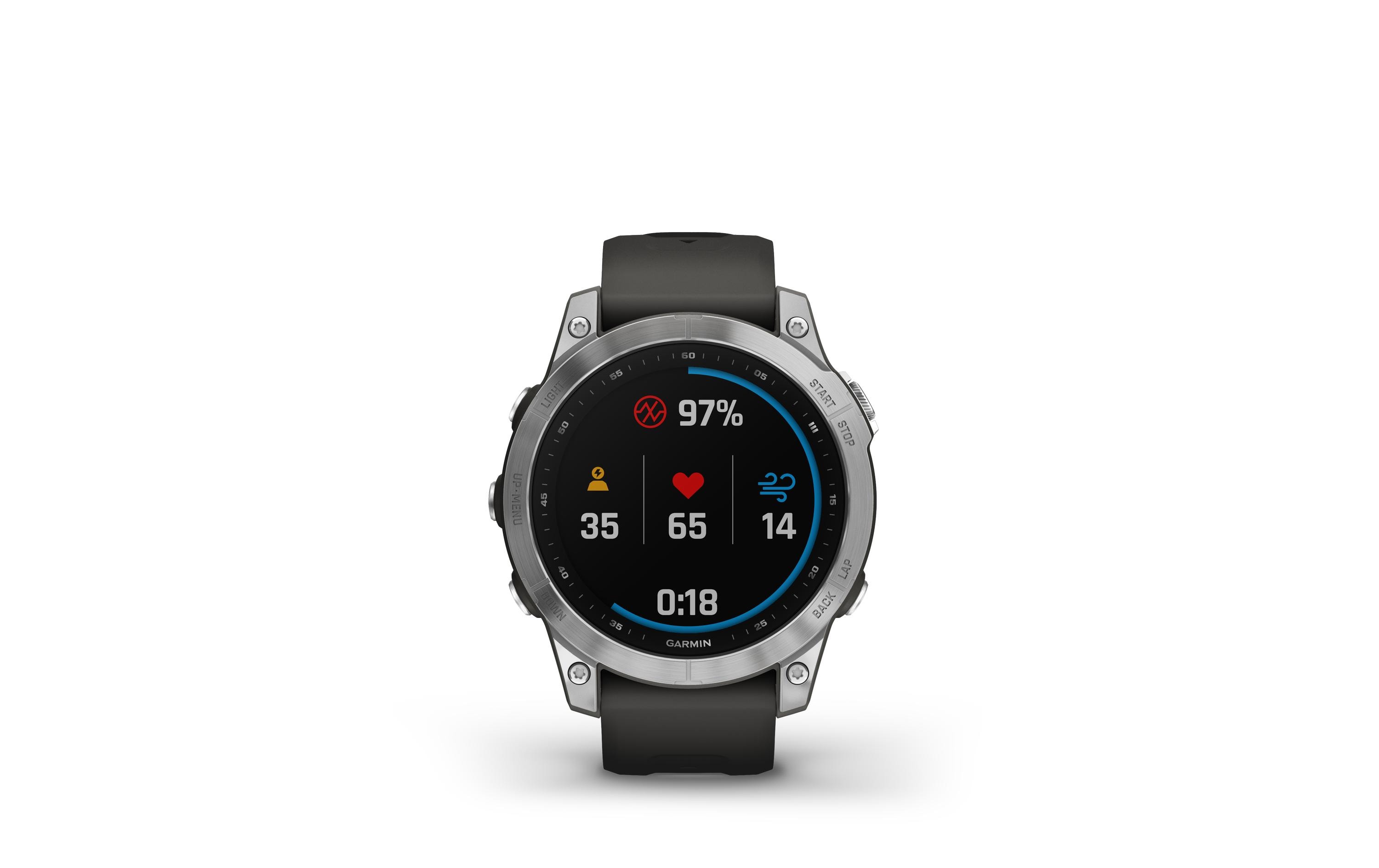 GARMIN Sportuhr Fenix 7 Anthrazit/Silber