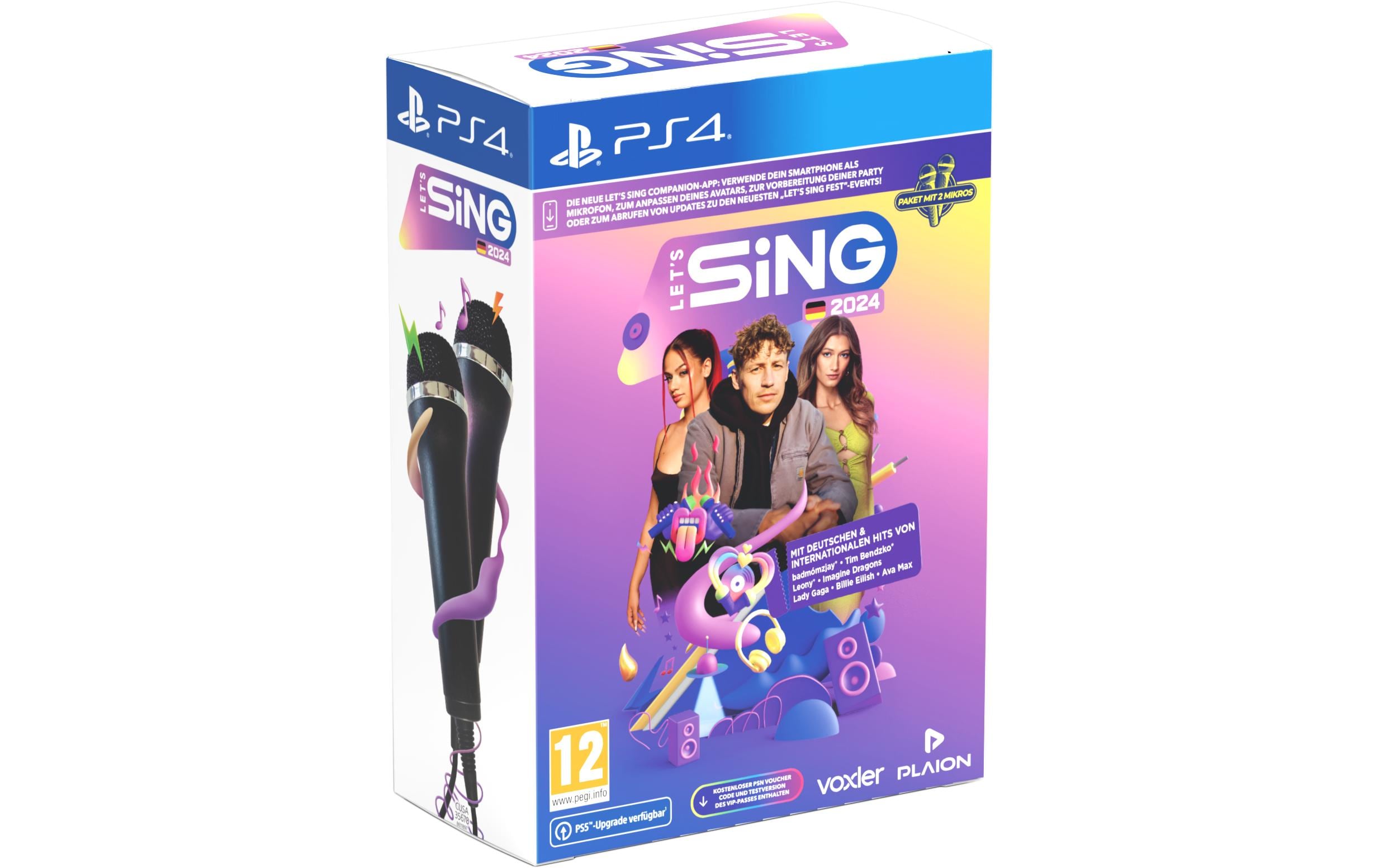 GAME Let's Sing 2024 German Version + 2 Mics