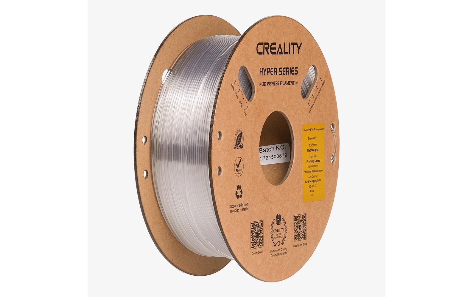 Creality Filament PETG Hyper Transparent, 1.75 mm, 1 kg