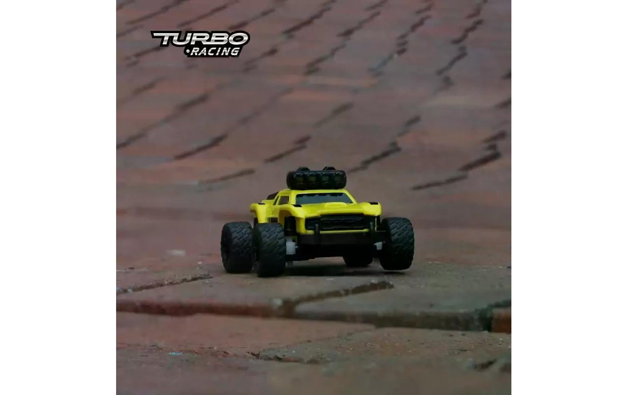 Turbo Racing Micro Monster Truck TC-01, Gelb, RTR, 1:76