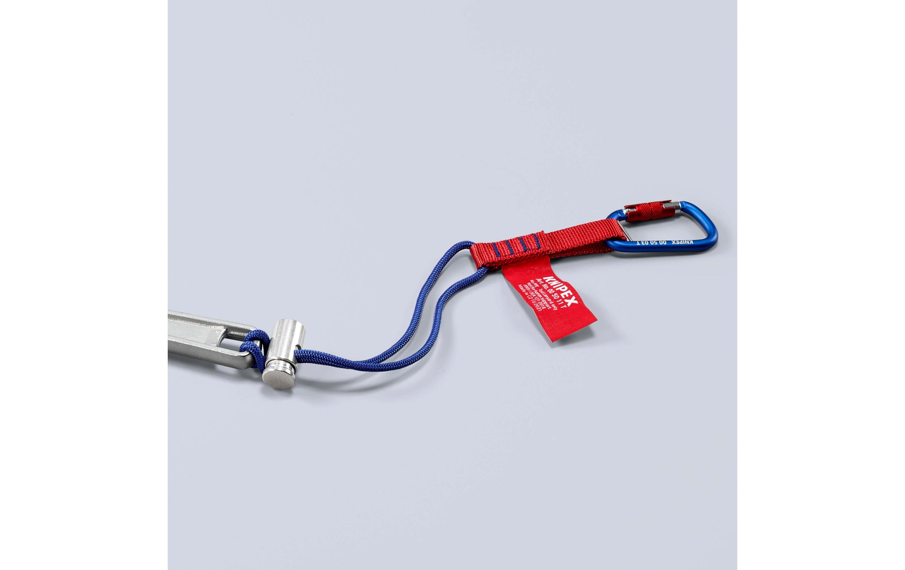 Knipex Werkzeug-Adapterschlaufe Materialkarabiner, 6 kg / 13,2 lbs