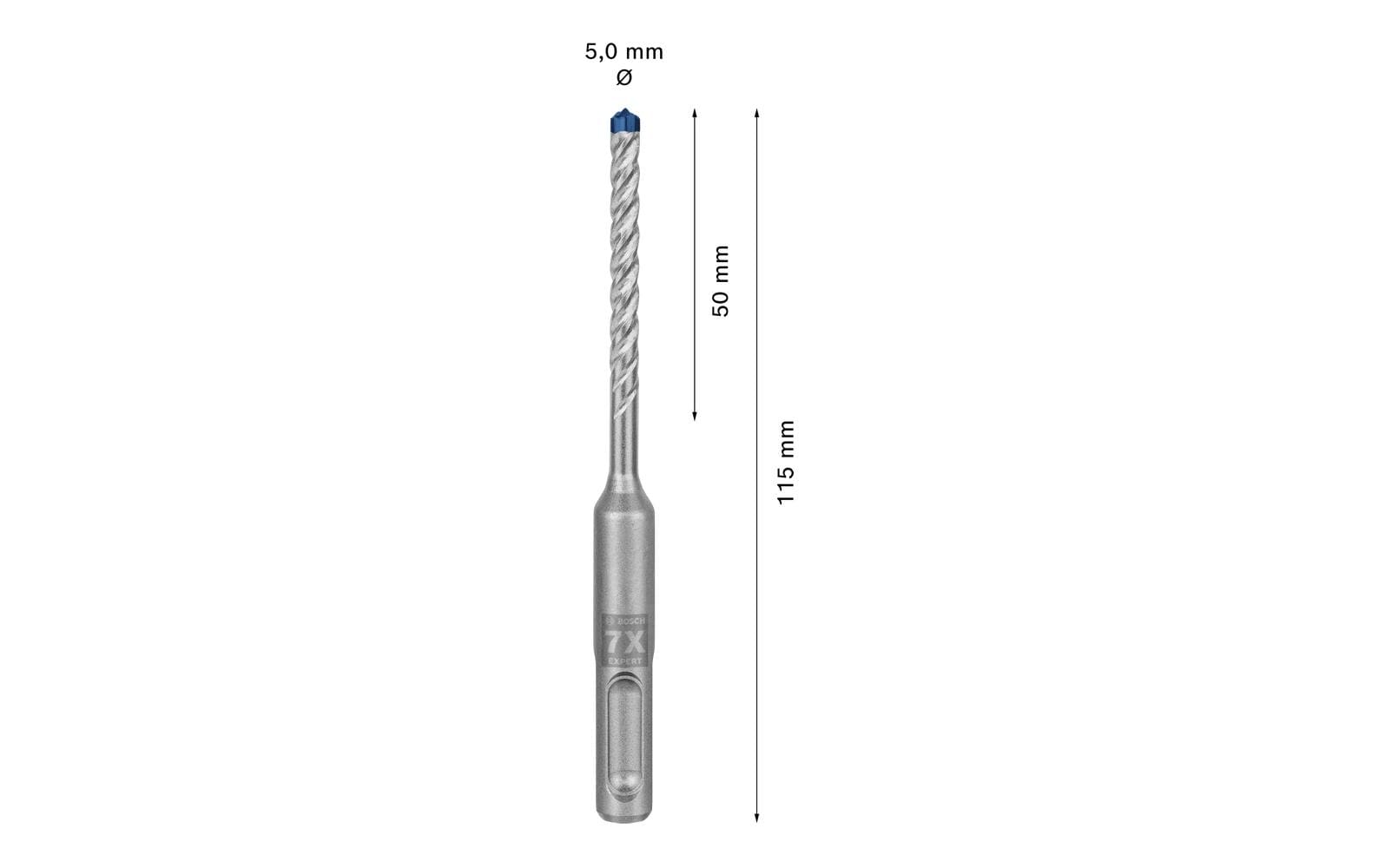 Bosch Professional Hammerbohrer EXPERT SDS plus-7X, 5 x 50 x 115 mm