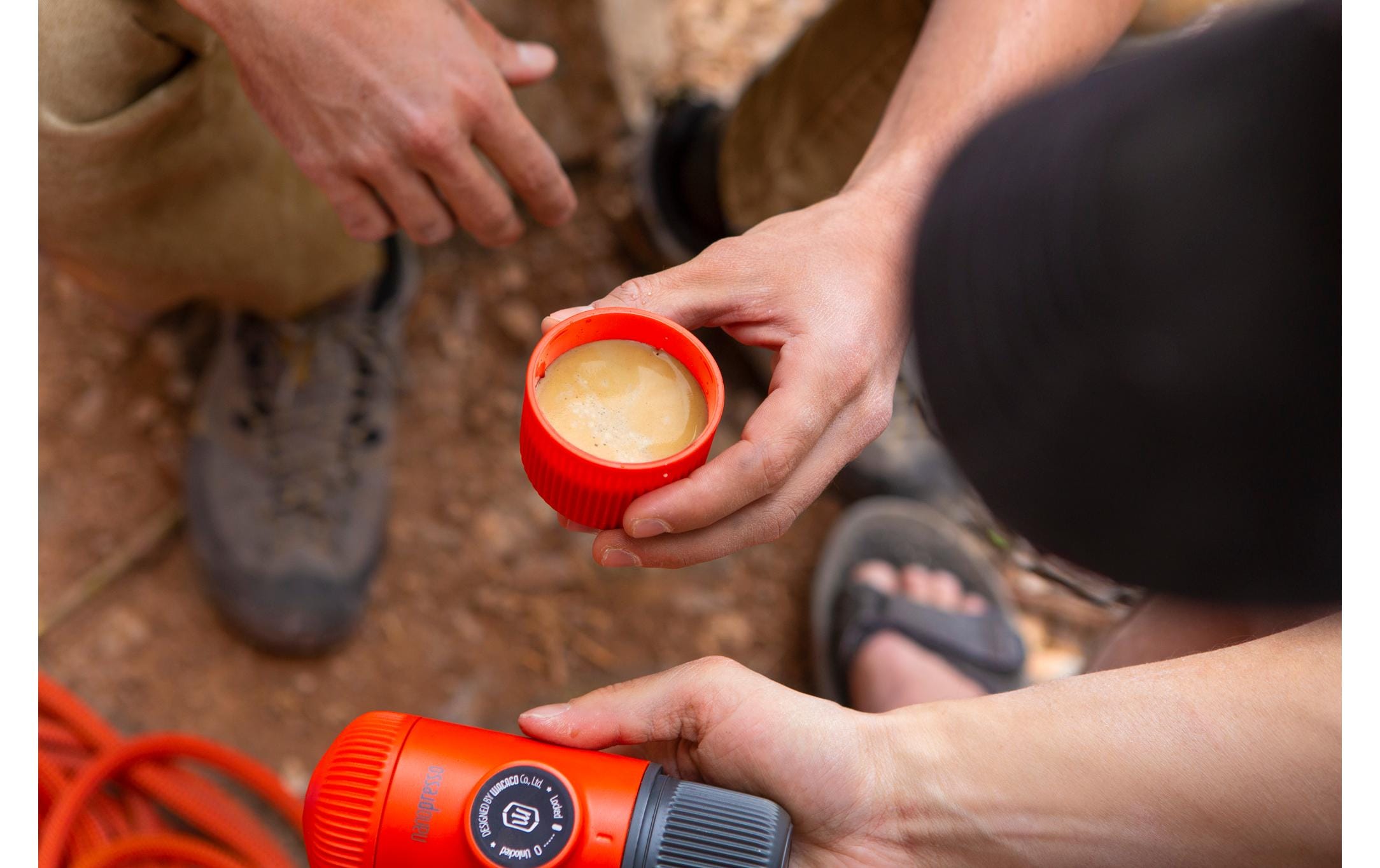 Wacaco Reisekaffeemaschine Nanopresso Rot