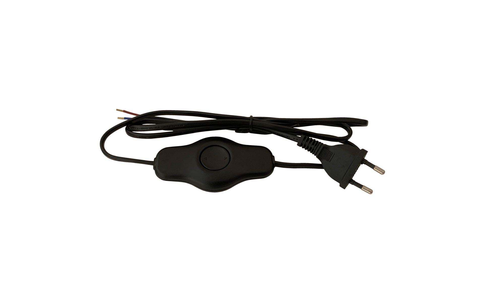 Elbro Schnur-Dimmer LED mit Kabel, 100 W, Phasenanschnitt, Schwarz