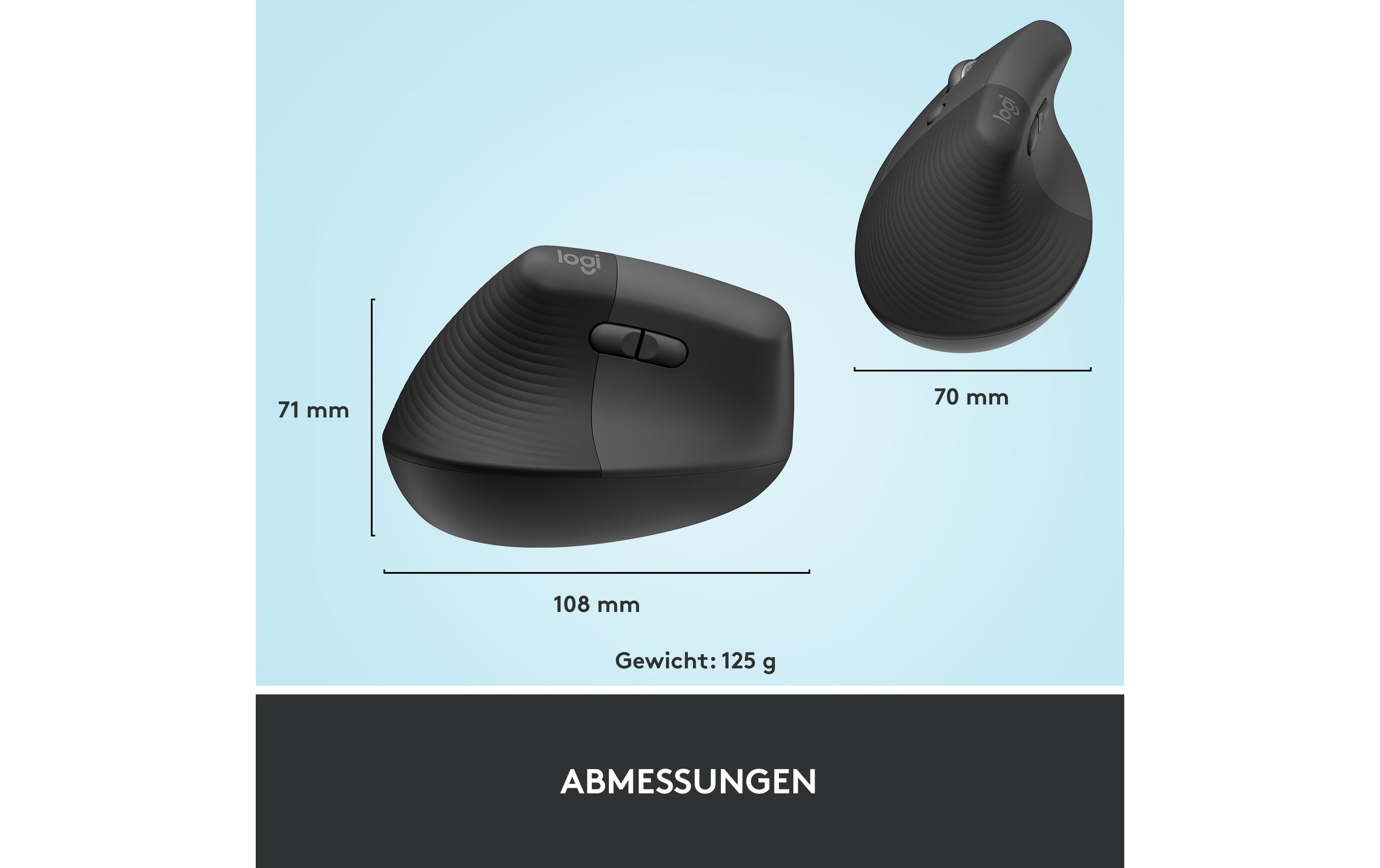 Logitech Ergonomische Maus Lift Left Graphite