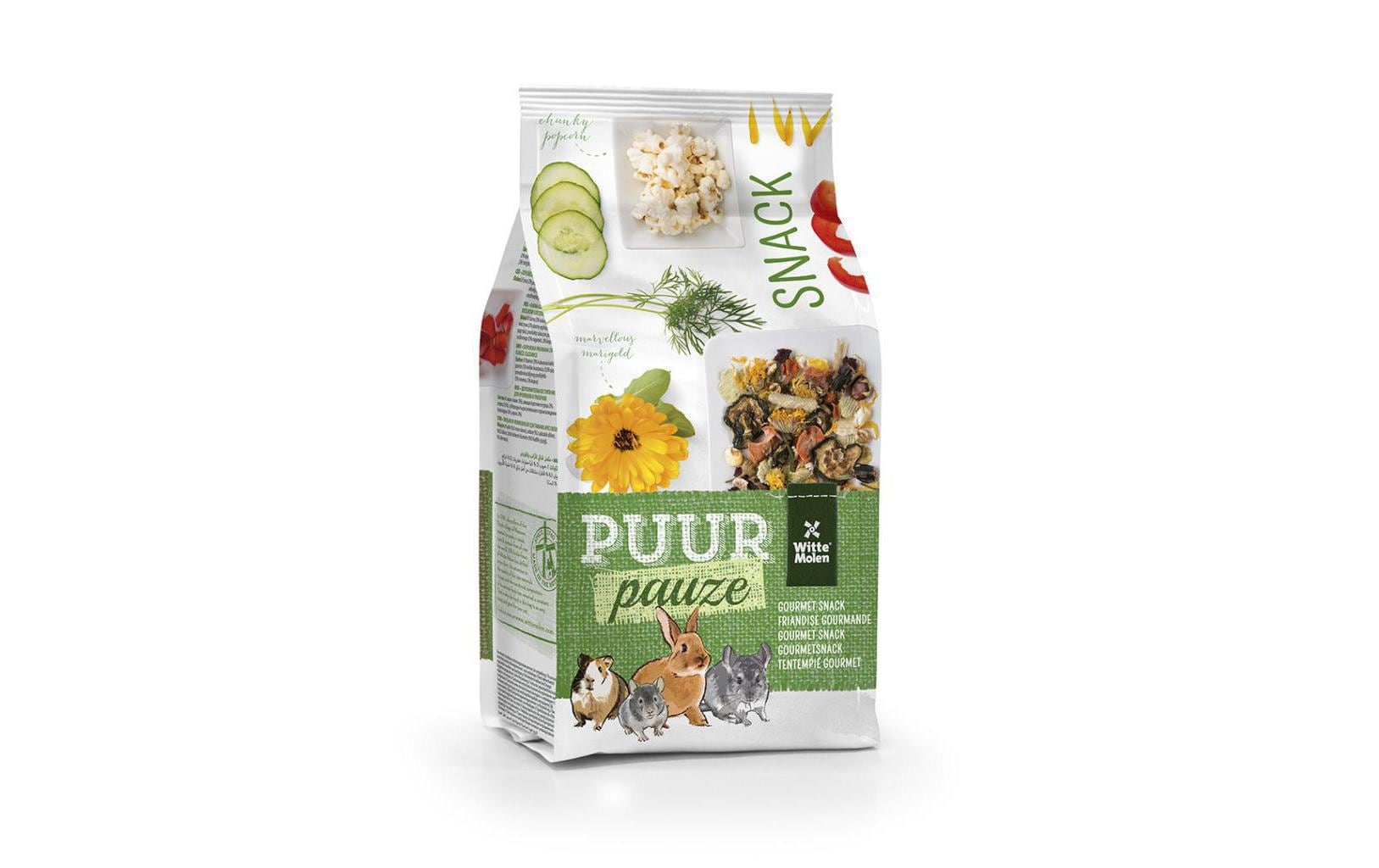 Witte Molen Snack Puur Snackmüsli für Kaninchen & Nager, 700 g