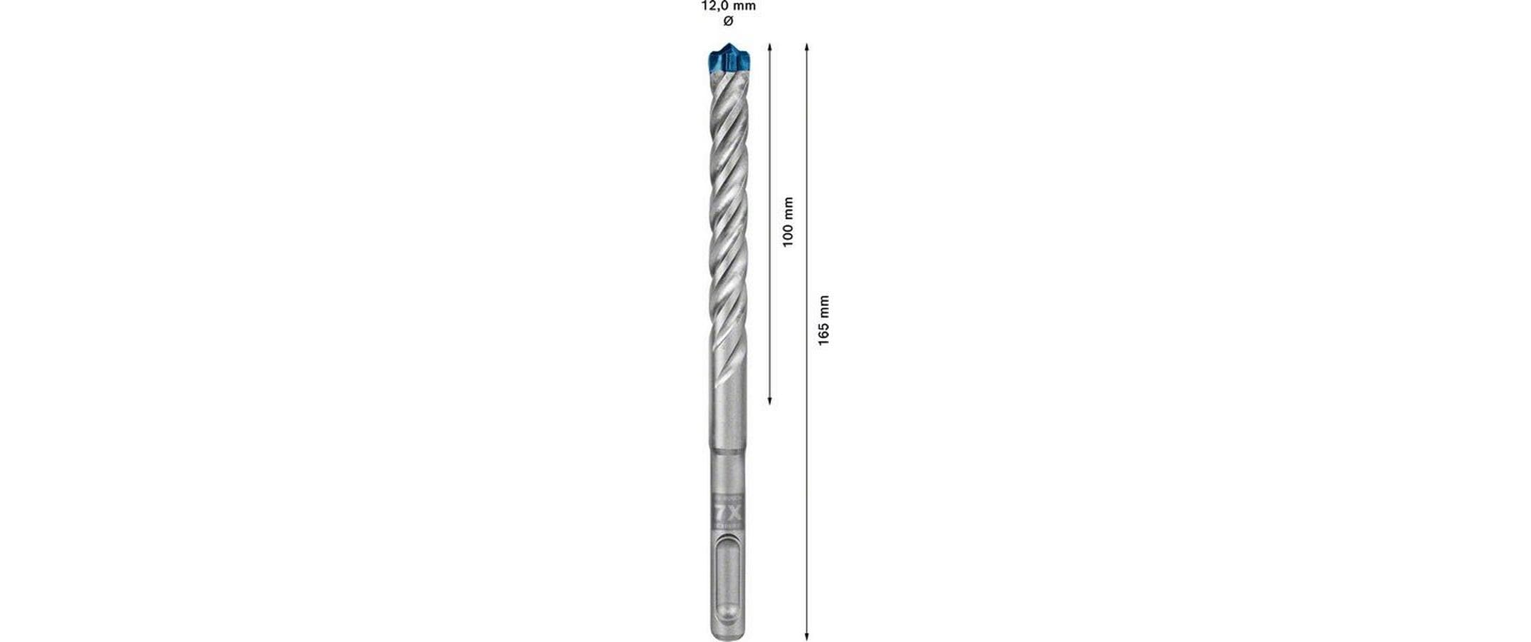 Bosch Professional Hammerbohrer EXPERT SDS plus-7X, 12 x 100 x 165 mm