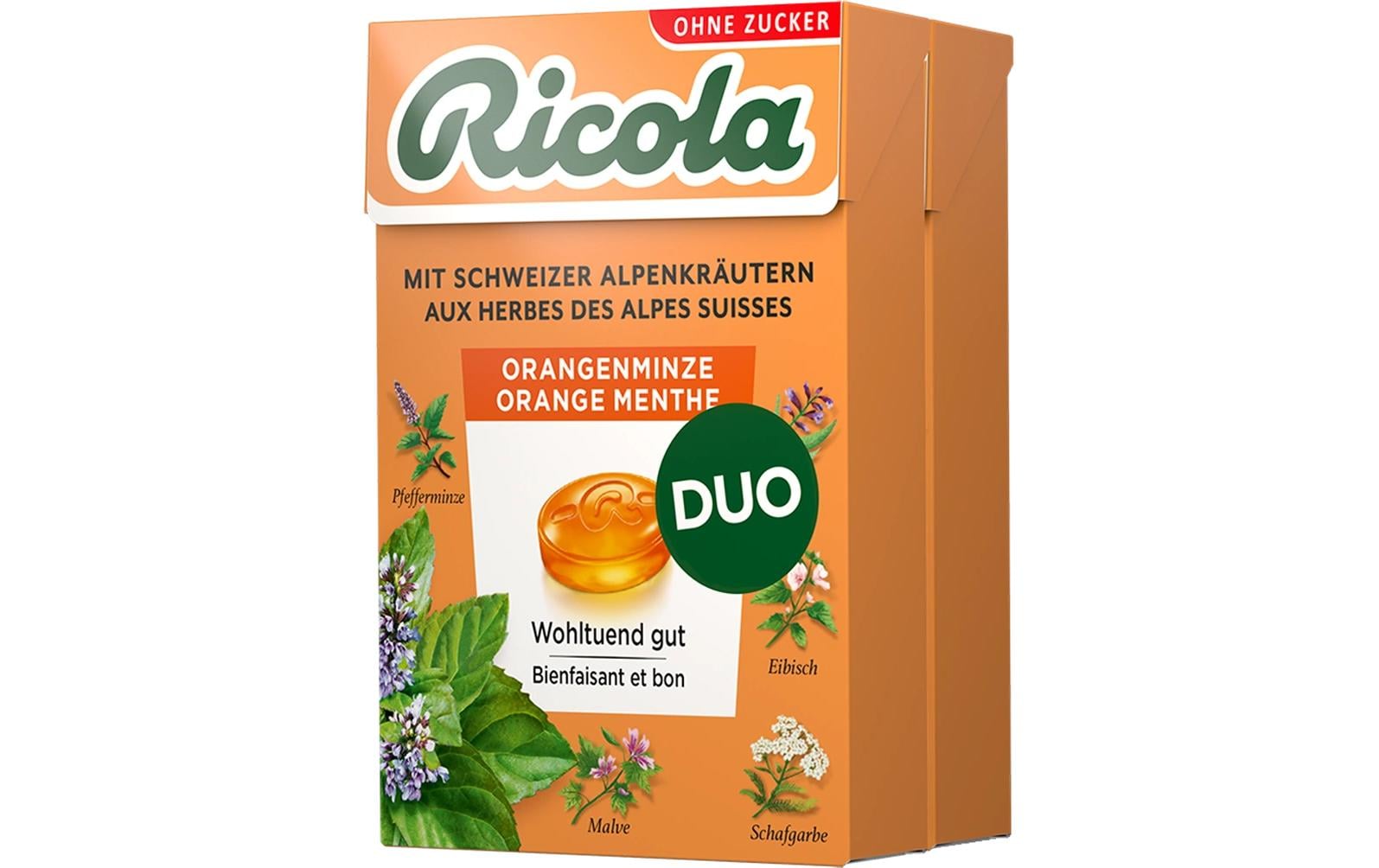 Ricola Bonbons Orangen-Minze 2 x 50 g