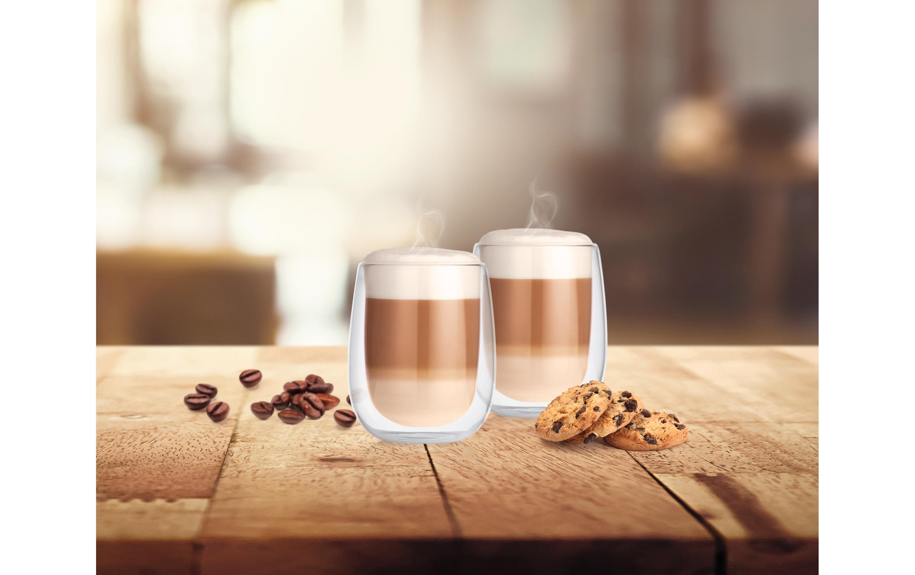 GOURMETmaxx Latte Macchiato Becher 350 ml, 1 Stück, Transparent