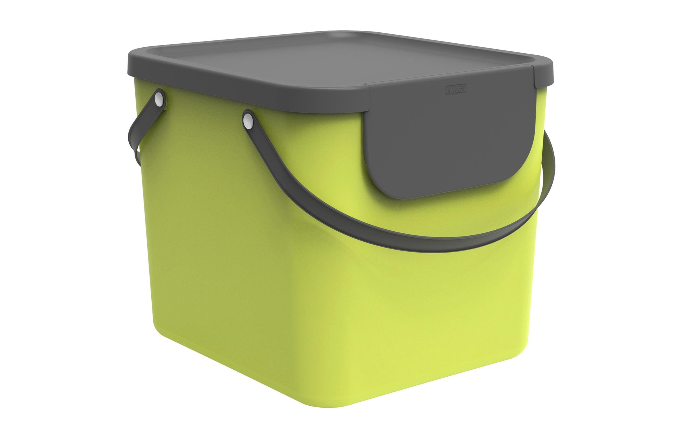 Rotho Recyclingbehälter Albula 40 l, Lime Grün