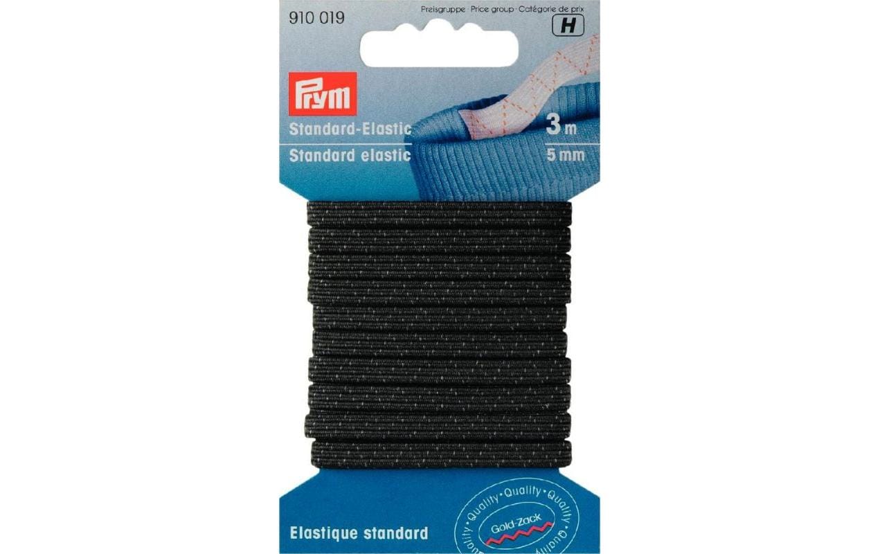 Prym Elastikband Schwarz, 3 m x 5 mm