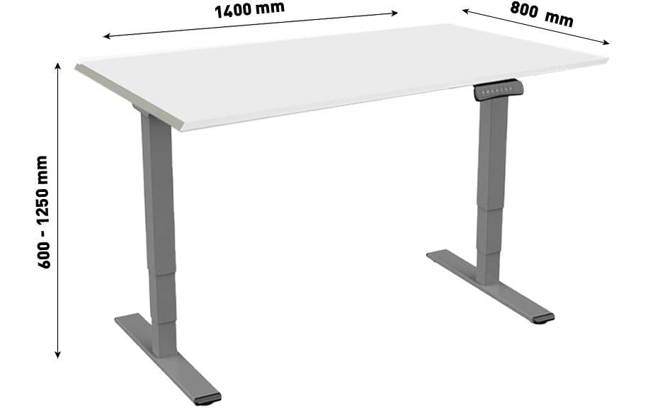 Contini Stehtisch ET225E 1.4 x 0.8 m, Dunkelgrau/Grau