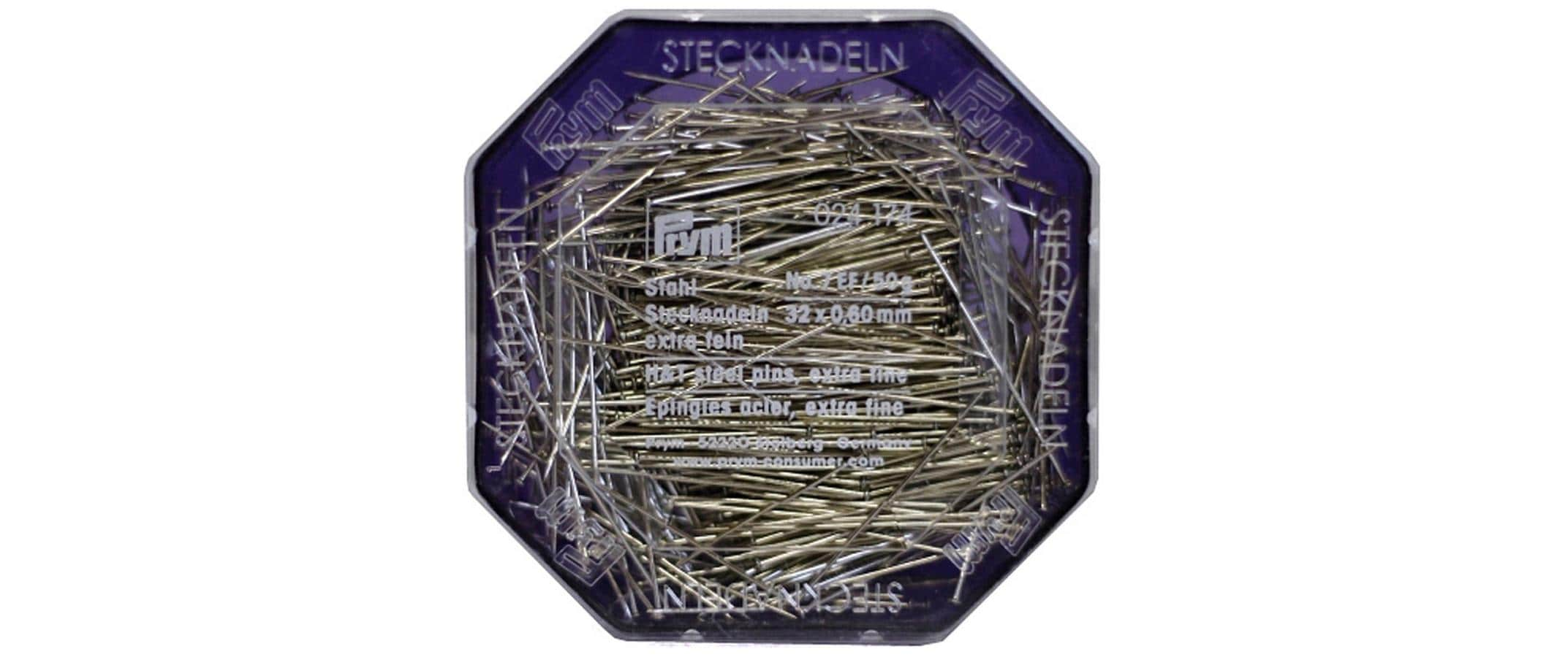 Prym Stecknadel Ø 0.6 mm x 3.2 cm, 50 g, Stahl