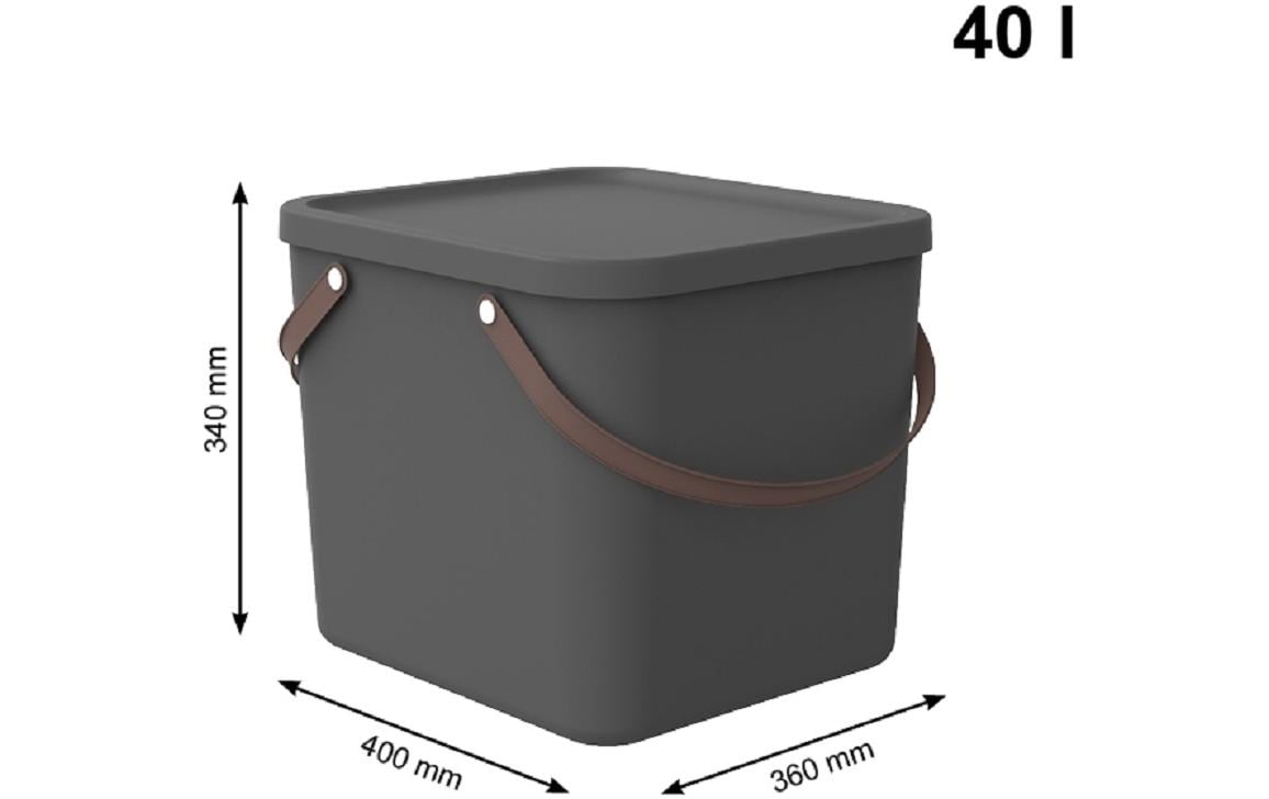 Rotho Aufbewahrungsbox Albula 40 l, Anthrazit