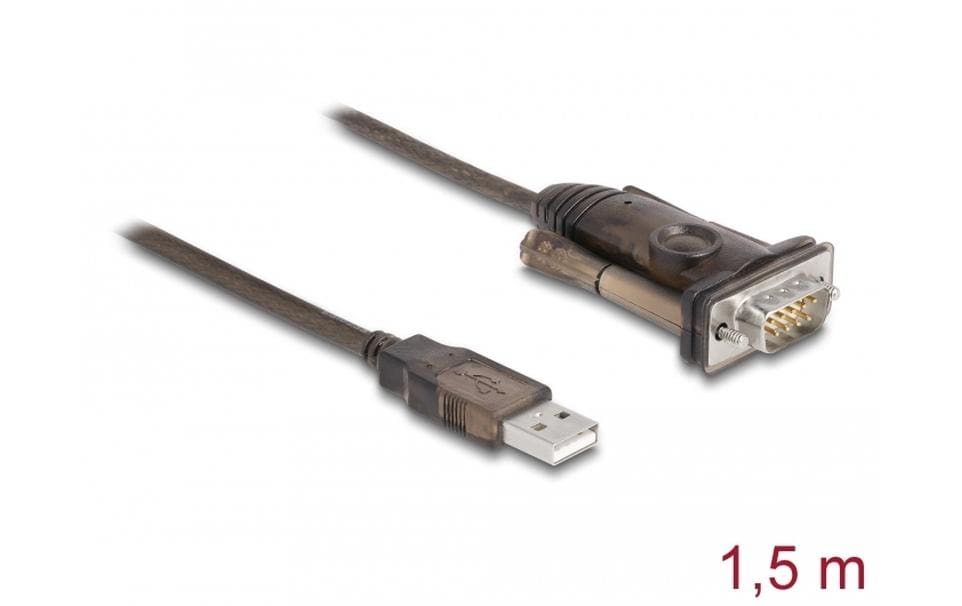 Delock Serial-Adapter 62646 USB Typ-A zu RS-232 mit Schrauben