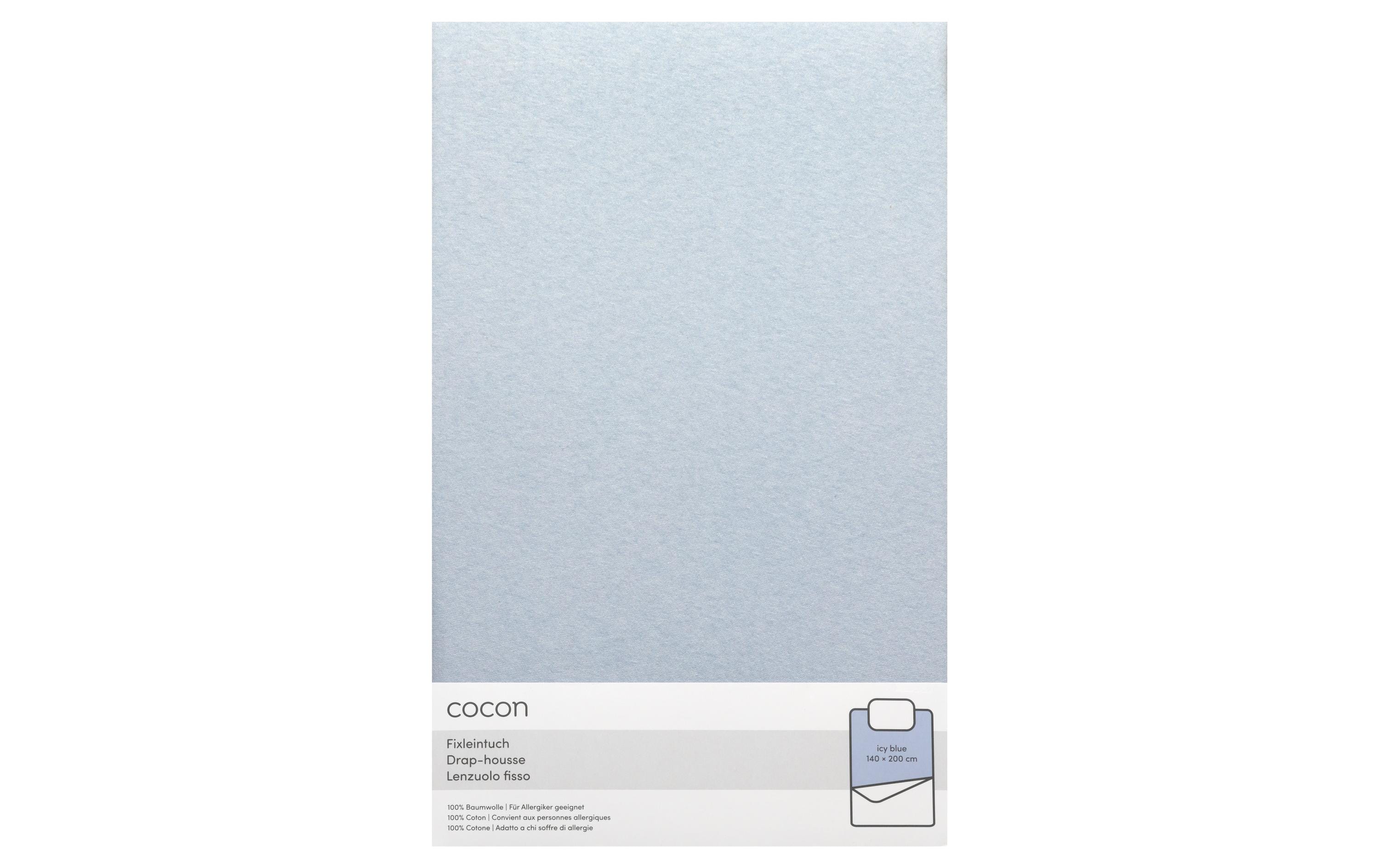 COCON Fixleintuch 140-160 x 200 cm, Eisblau