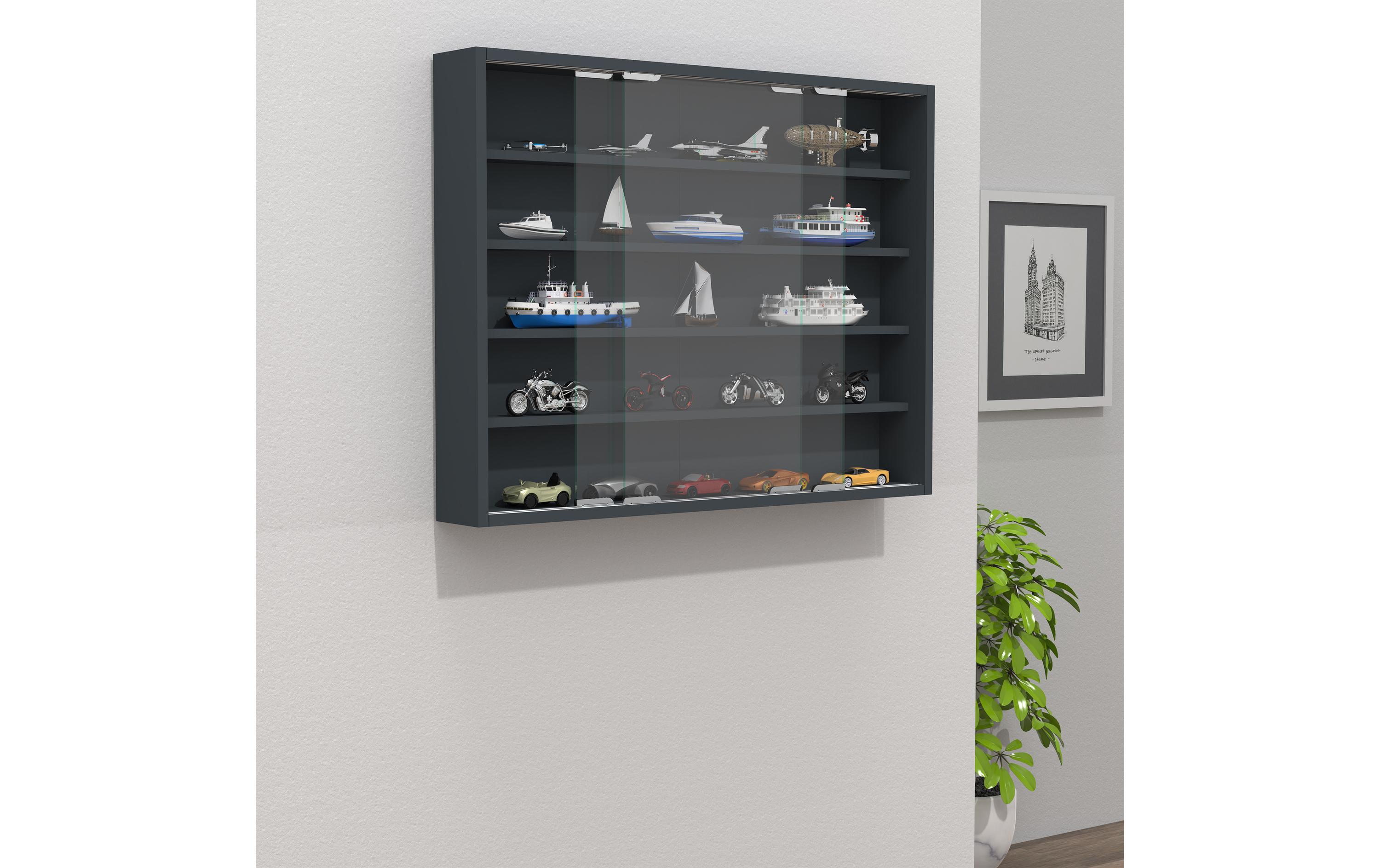 VCM Vitrine Agisa M 57 x 40 cm, Anthrazit