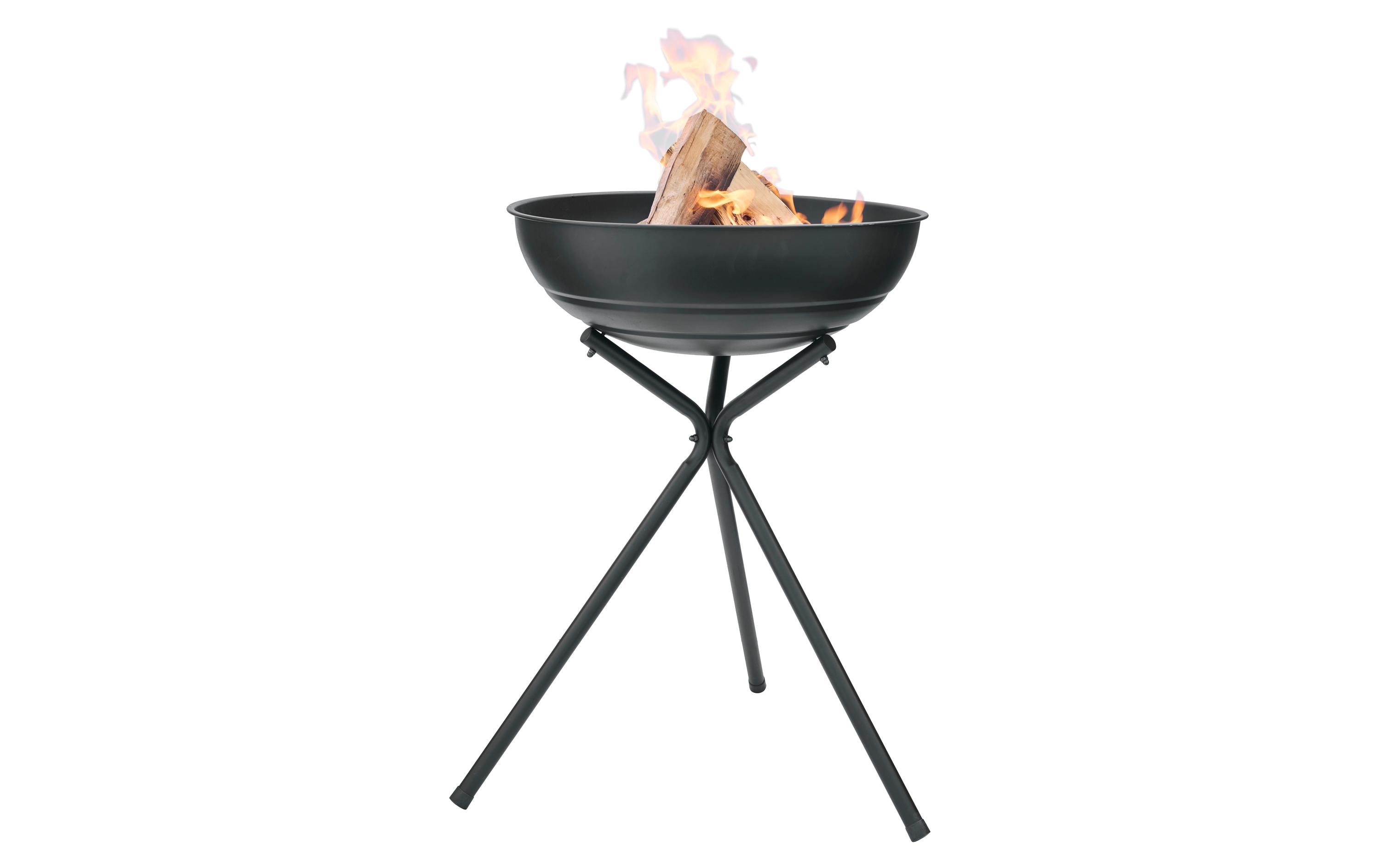 Dangrill Feuerschale mit Ständer, Ø 57 cm, Schwarz