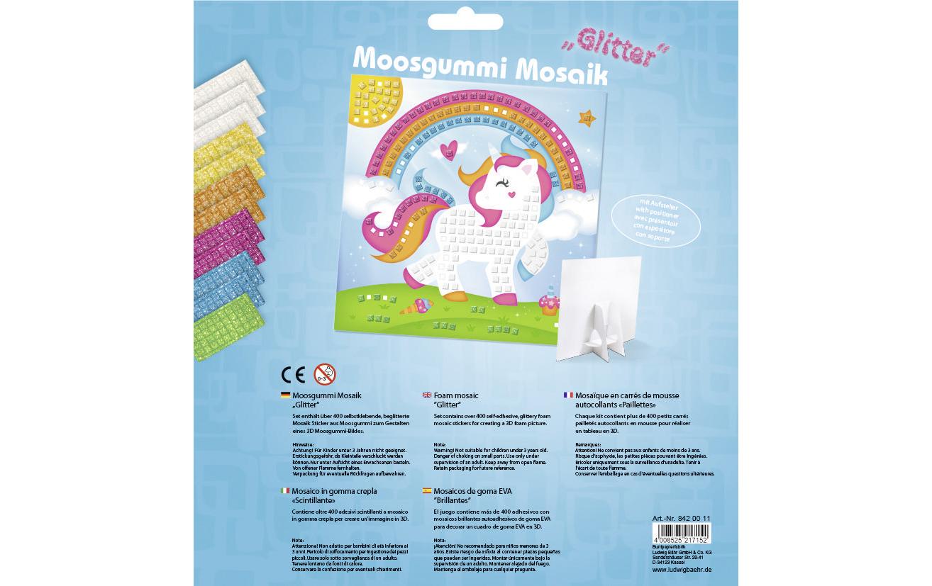 URSUS Moosgummi-Set Glitter Einhorn, Mehrfarbig