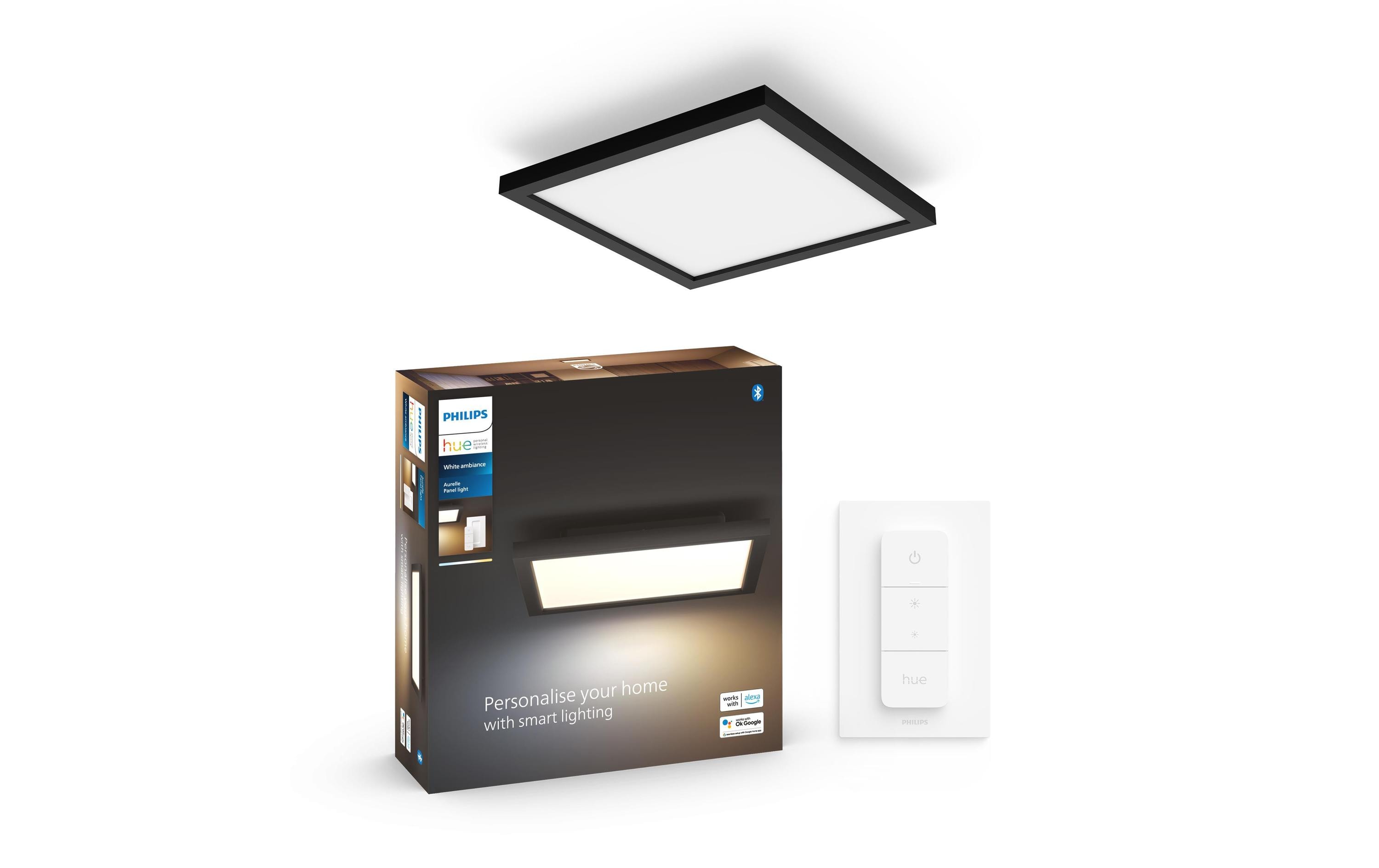 Philips Hue Panelleuchte White Ambiance Aurelle 30 x 30 cm Schwarz