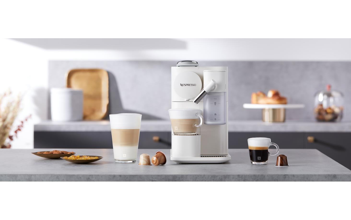 De'Longhi Kaffeemaschine Nespresso New Lattissima One EN510.W Weiss