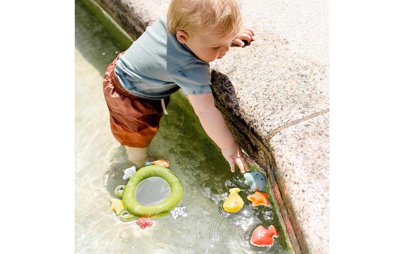 fehn Badespielzeug-Set Badekescher Frosch