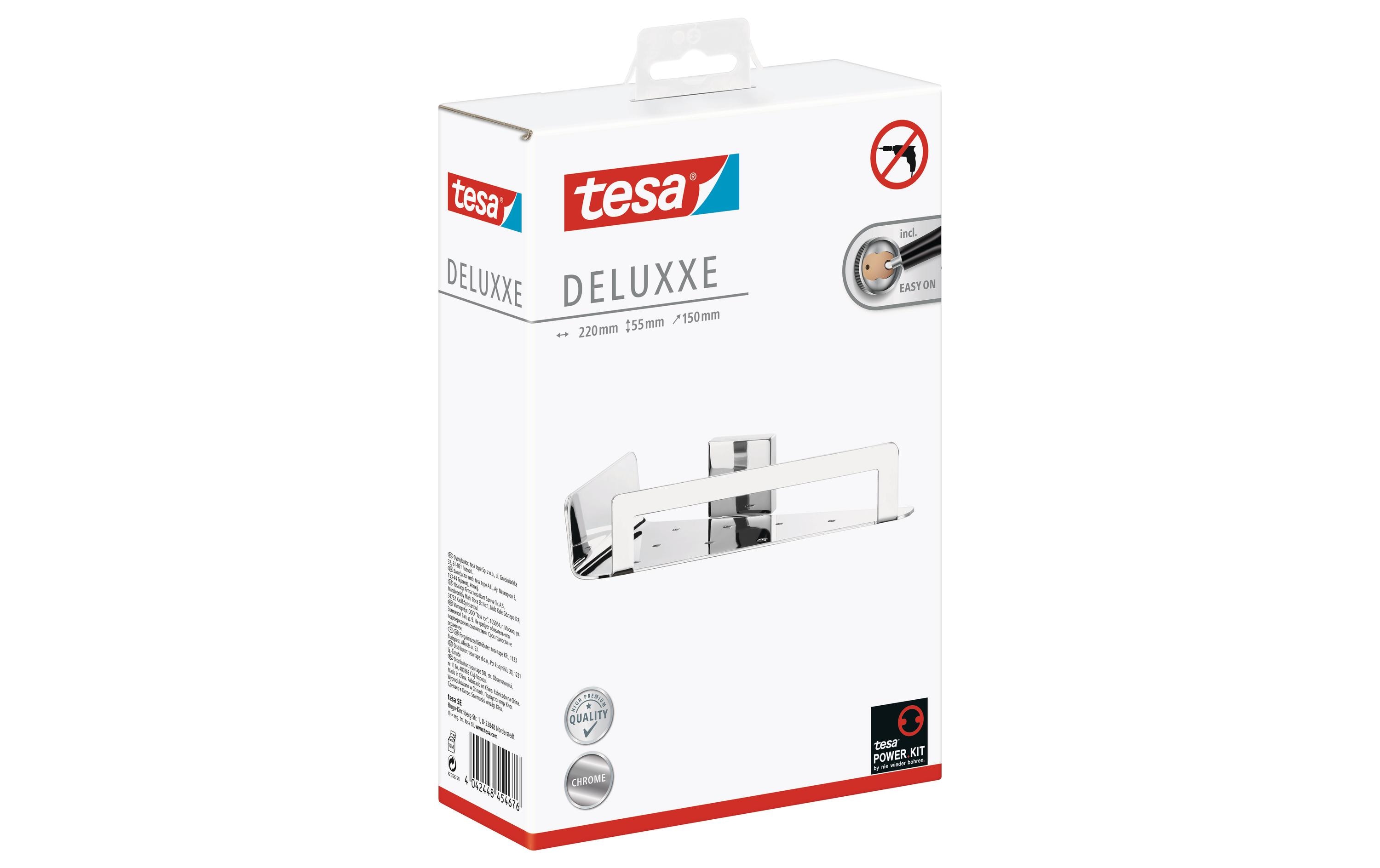 tesa Deluxxe Eck-Duschablage, Silber