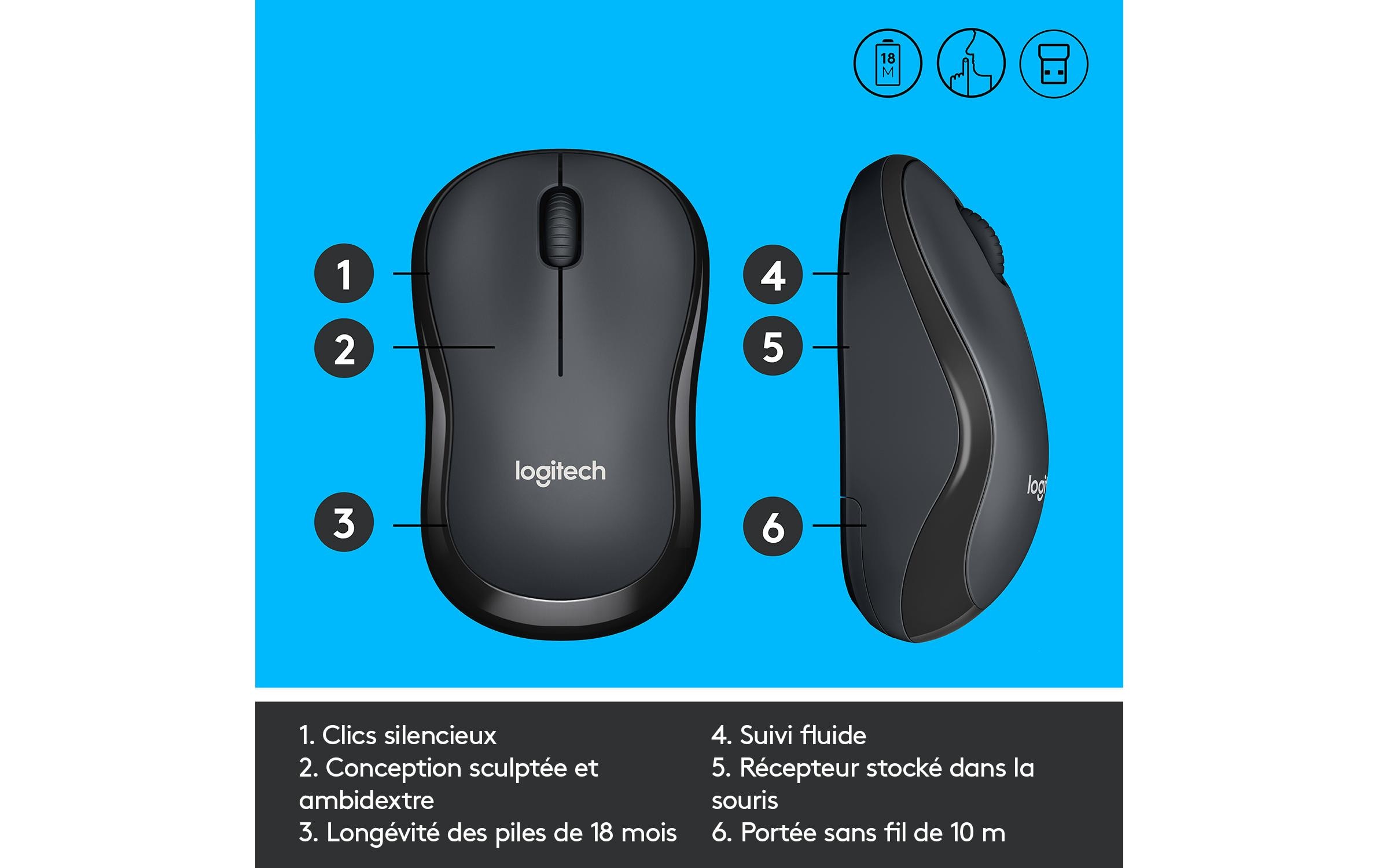 Logitech Maus M220 Silent , kabellos