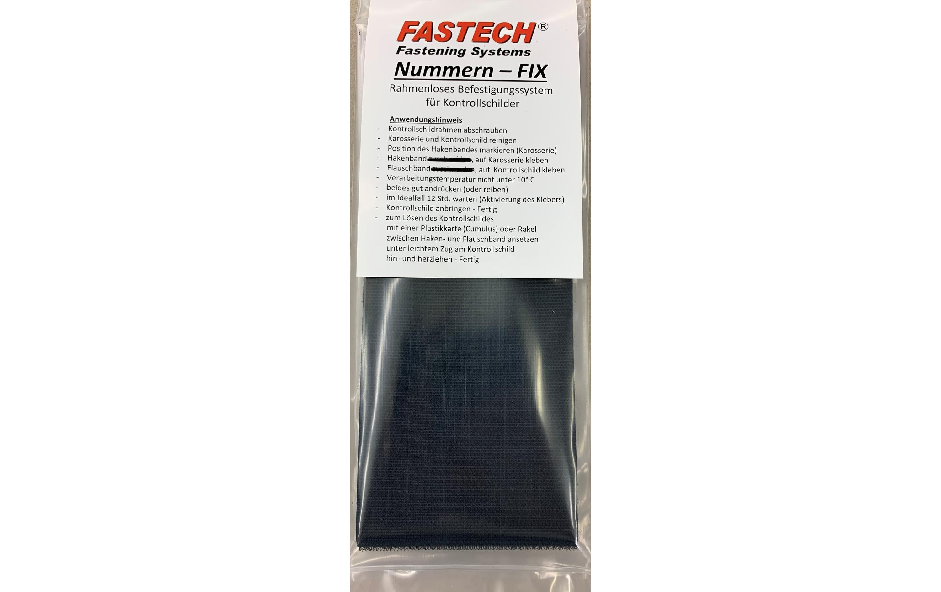 FASTECH Kennzeichenhalter Nummern Fix – Set 2 hinten 105 x 495 mm