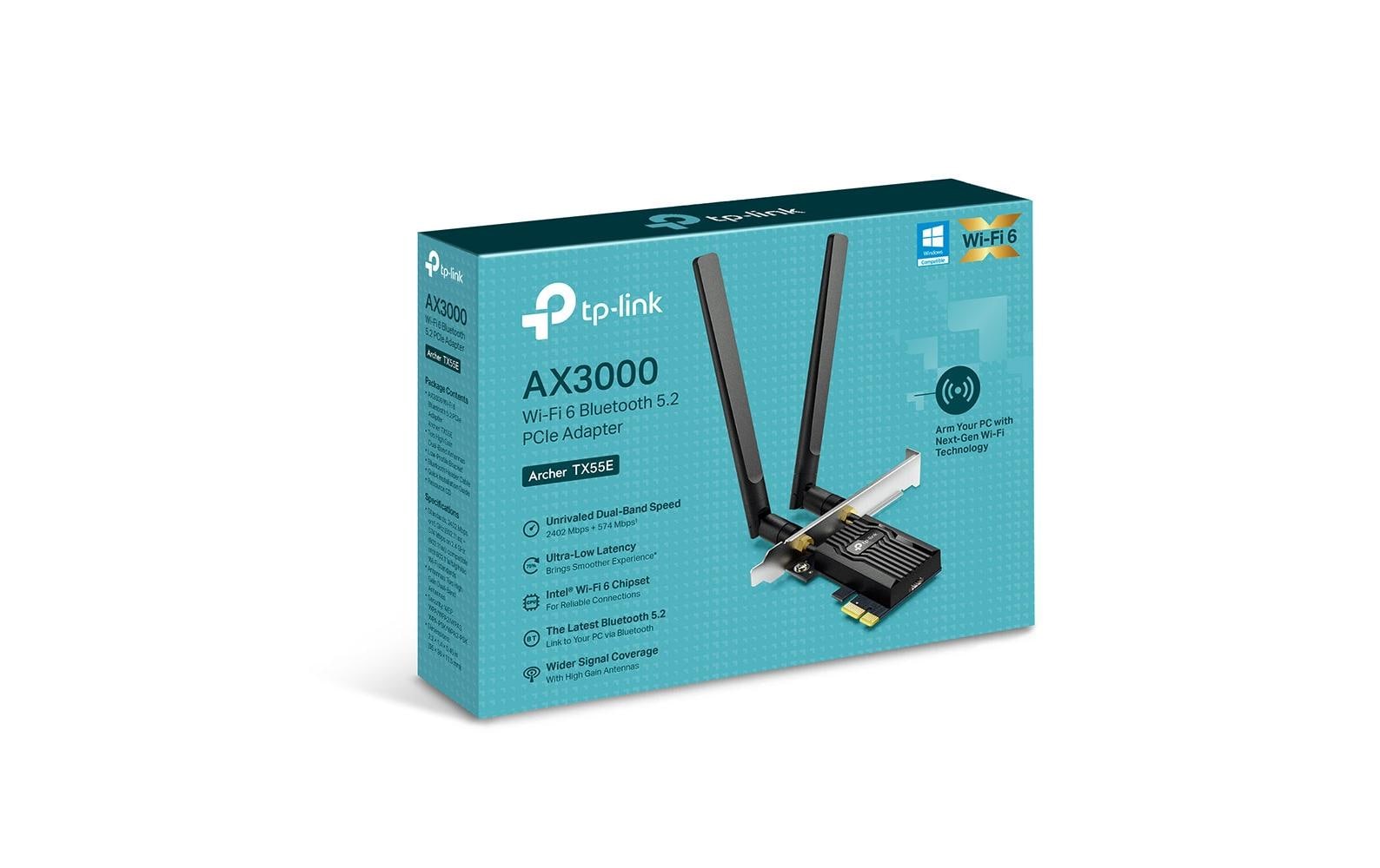 TP-Link WLAN-AX PCIe Adapter Archer TX55E Bluetooth 5.2