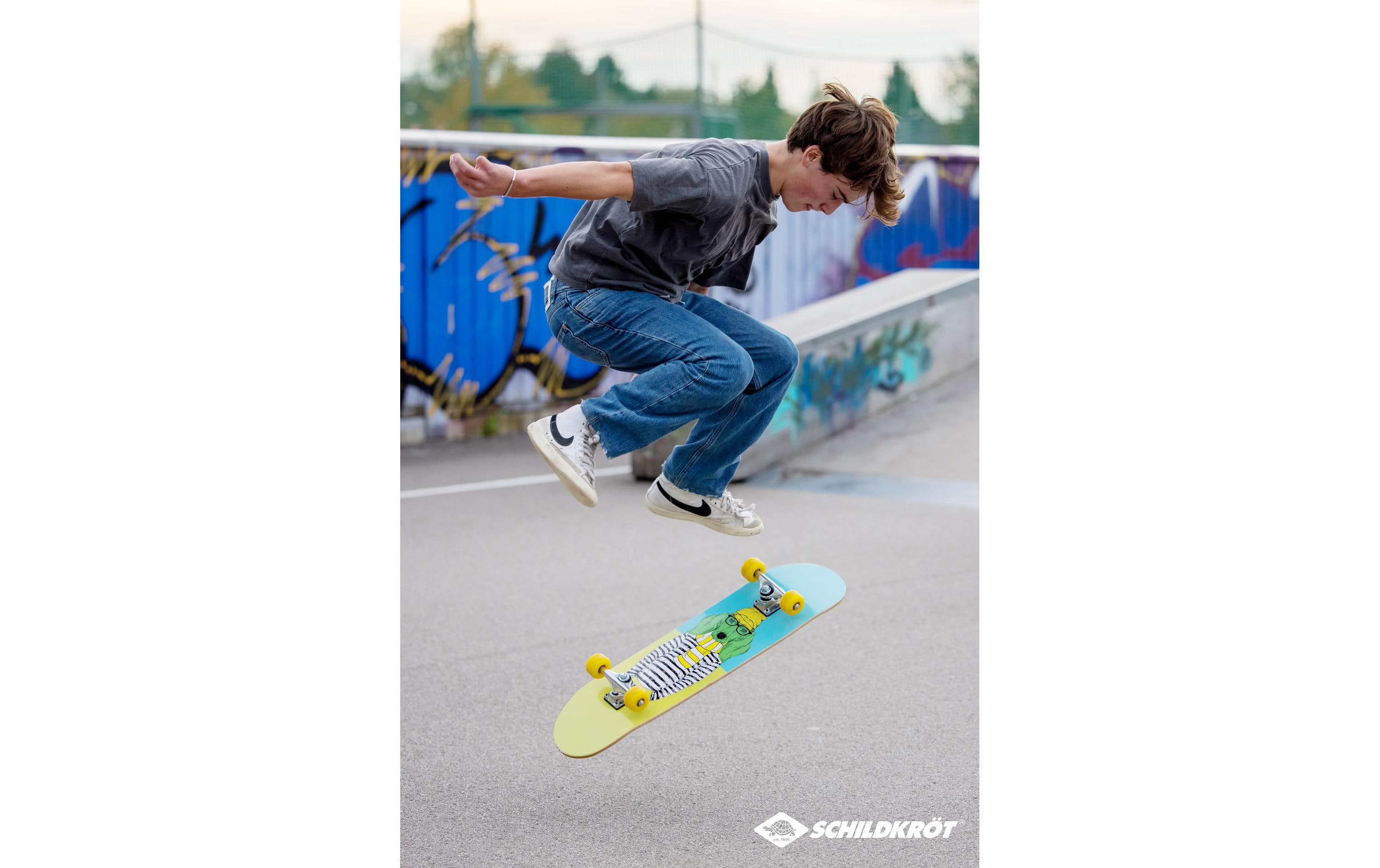 Schildkröt Funsports Skateboard Kicker 31, Green Dog