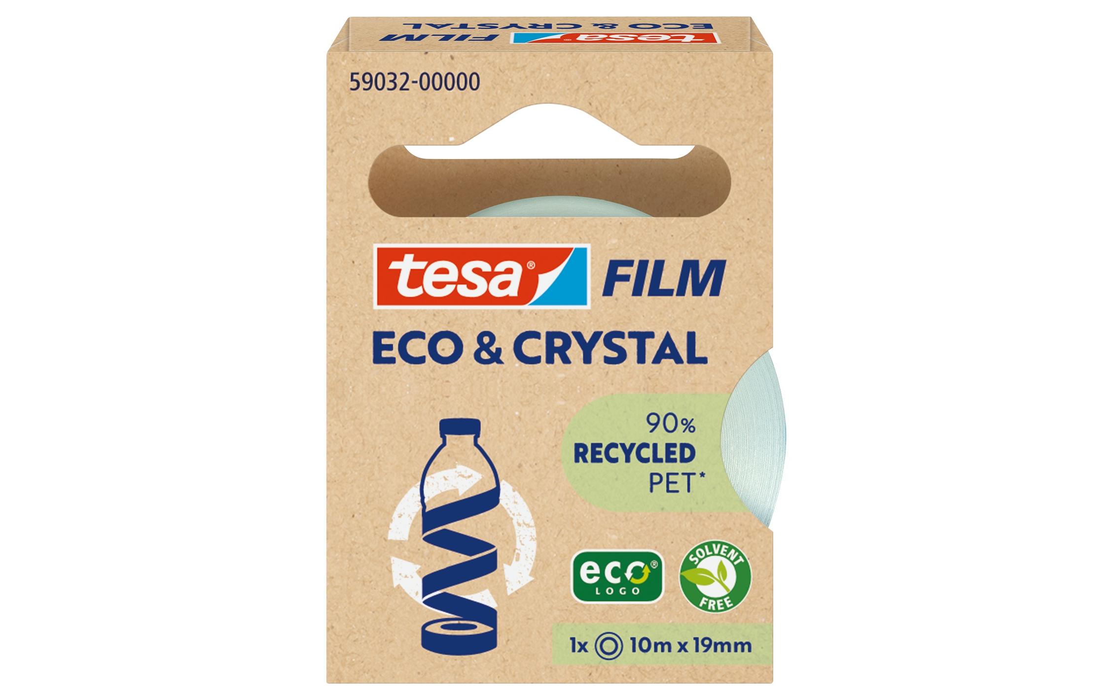 tesa Klebeband Eco & Crystal 19 mm x 10 m, 1 Rolle