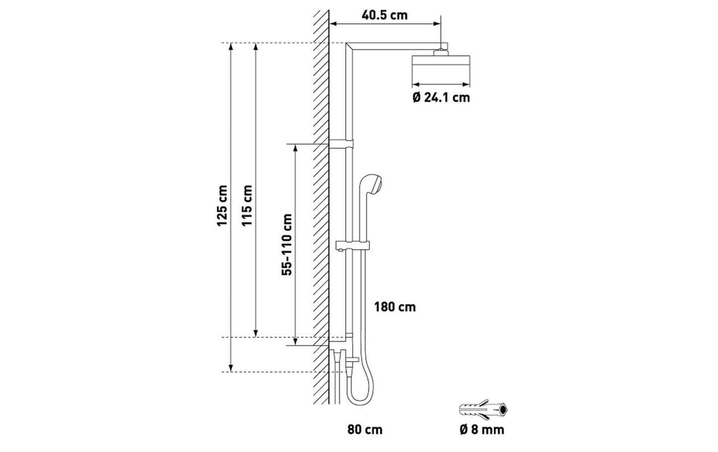 diaqua® Duschsystem Phobos Turn