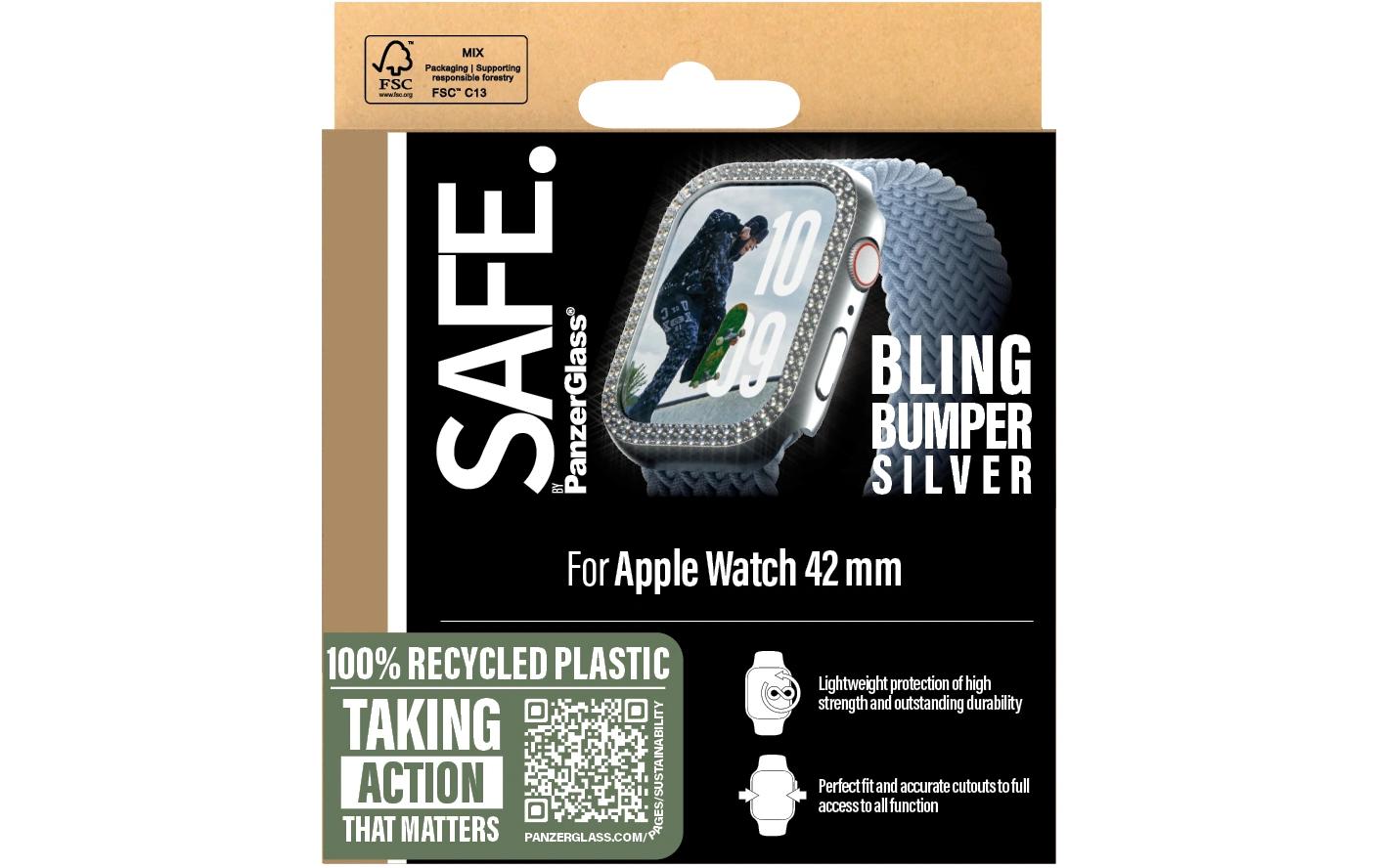 SAFE. Displayschutz Bling Bumper Silver 42 mm