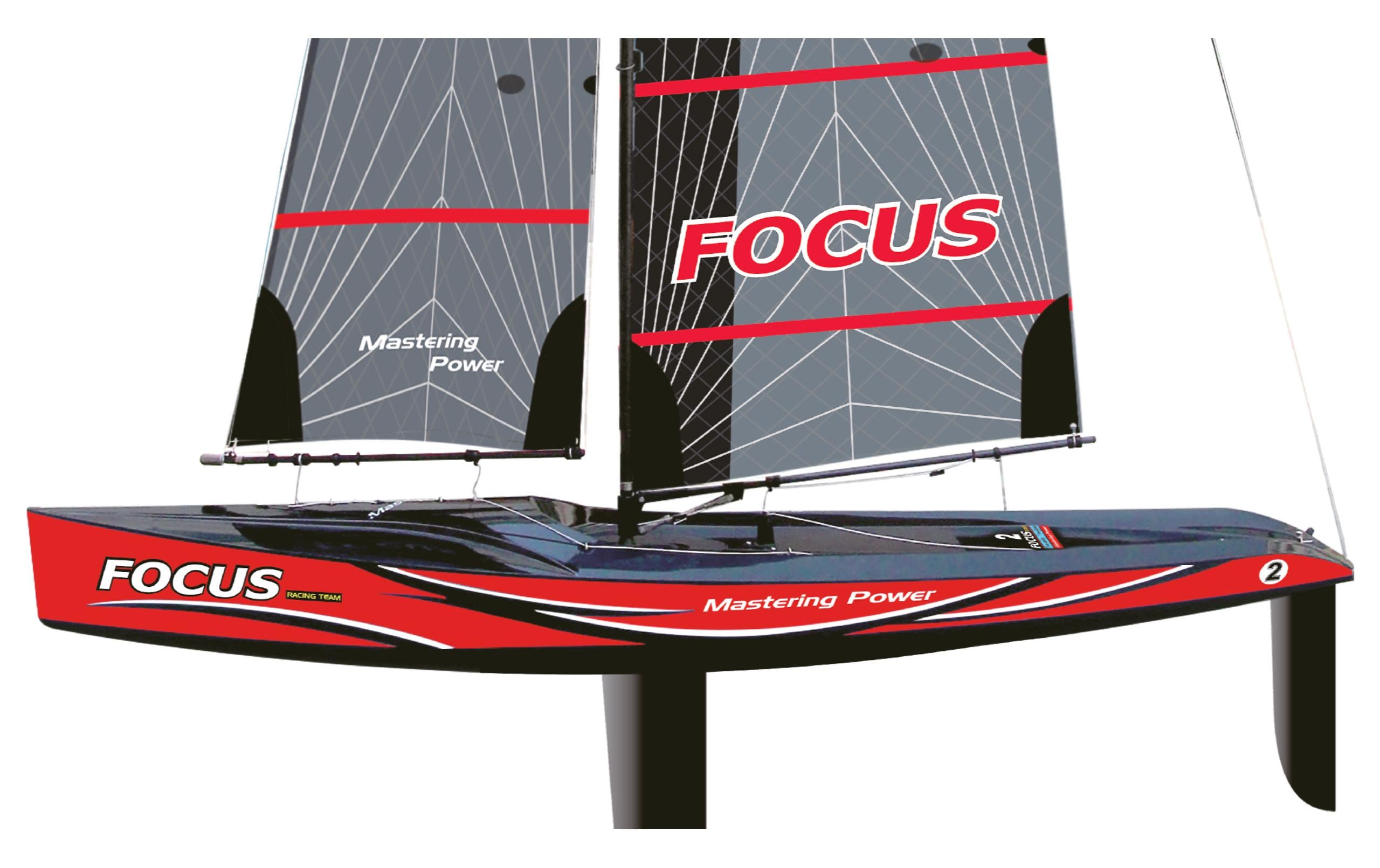 Amewi Segel-Yacht Focus III Racing 1000 mm, Rot, RTR