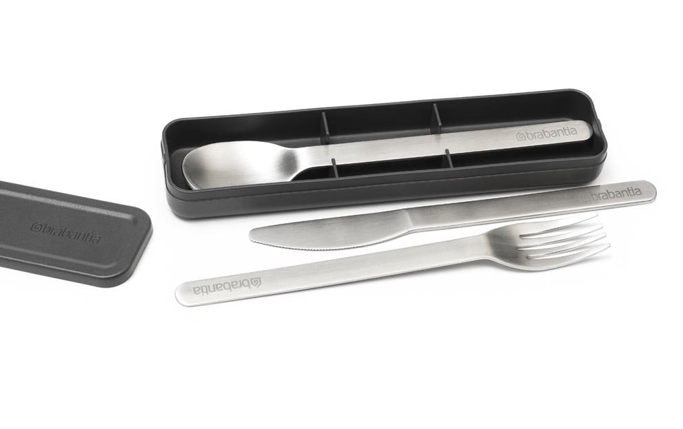 Brabantia Besteck-Set to go Make & Take 3-teilig, Silber