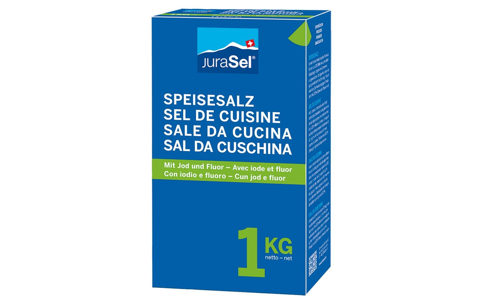 Schweizer Salinen Speisesalz mit Jod und Fluor 1 kg