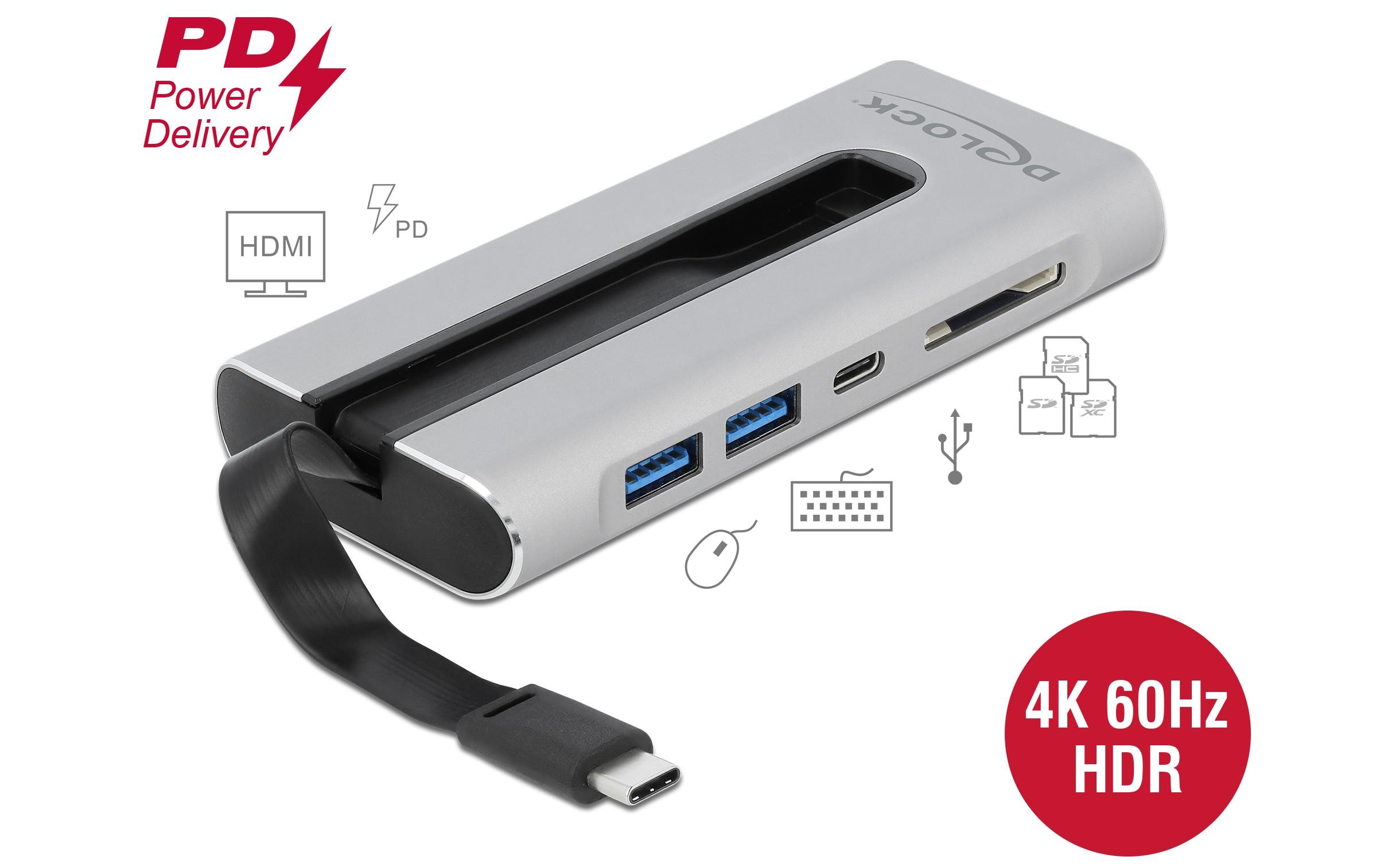 Delock Dockingstation USB 3.1 Typ-C - HDMI/LAN/USB-A/SD/PD