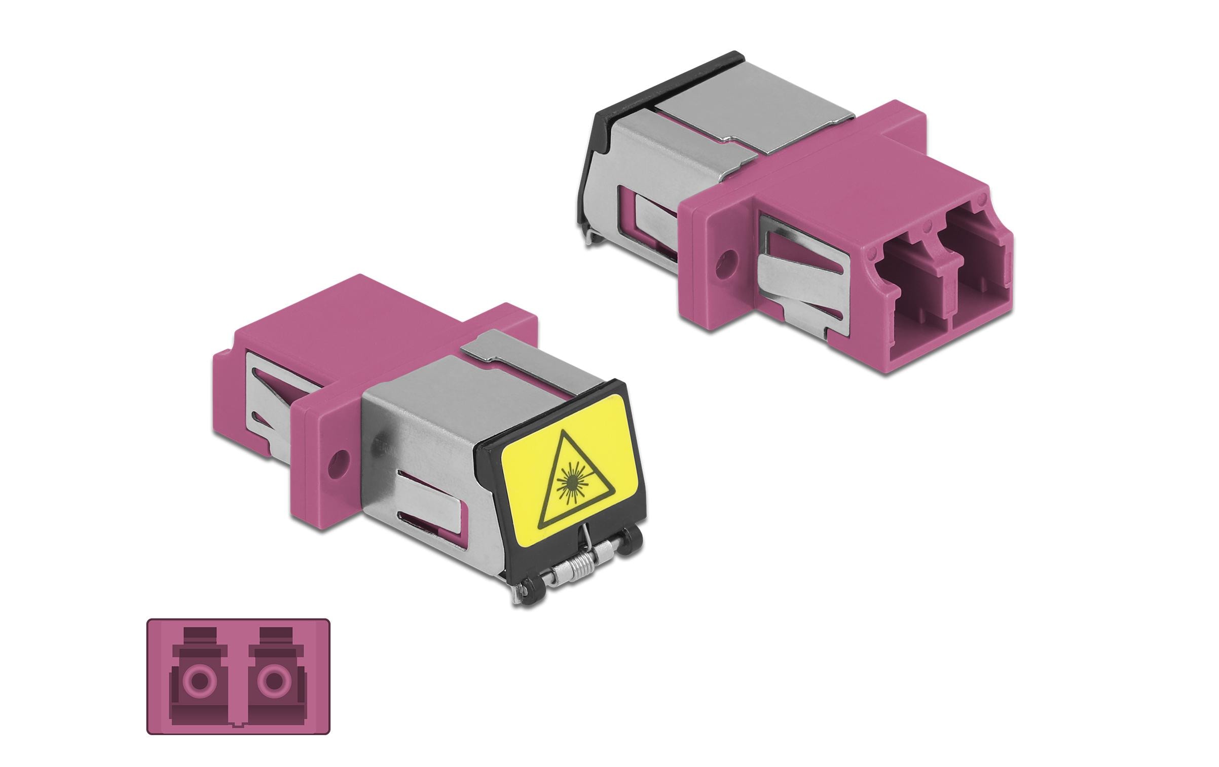 Delock LWL-Kupplung LC – LC Duplex Multimode OM4 1 Stück