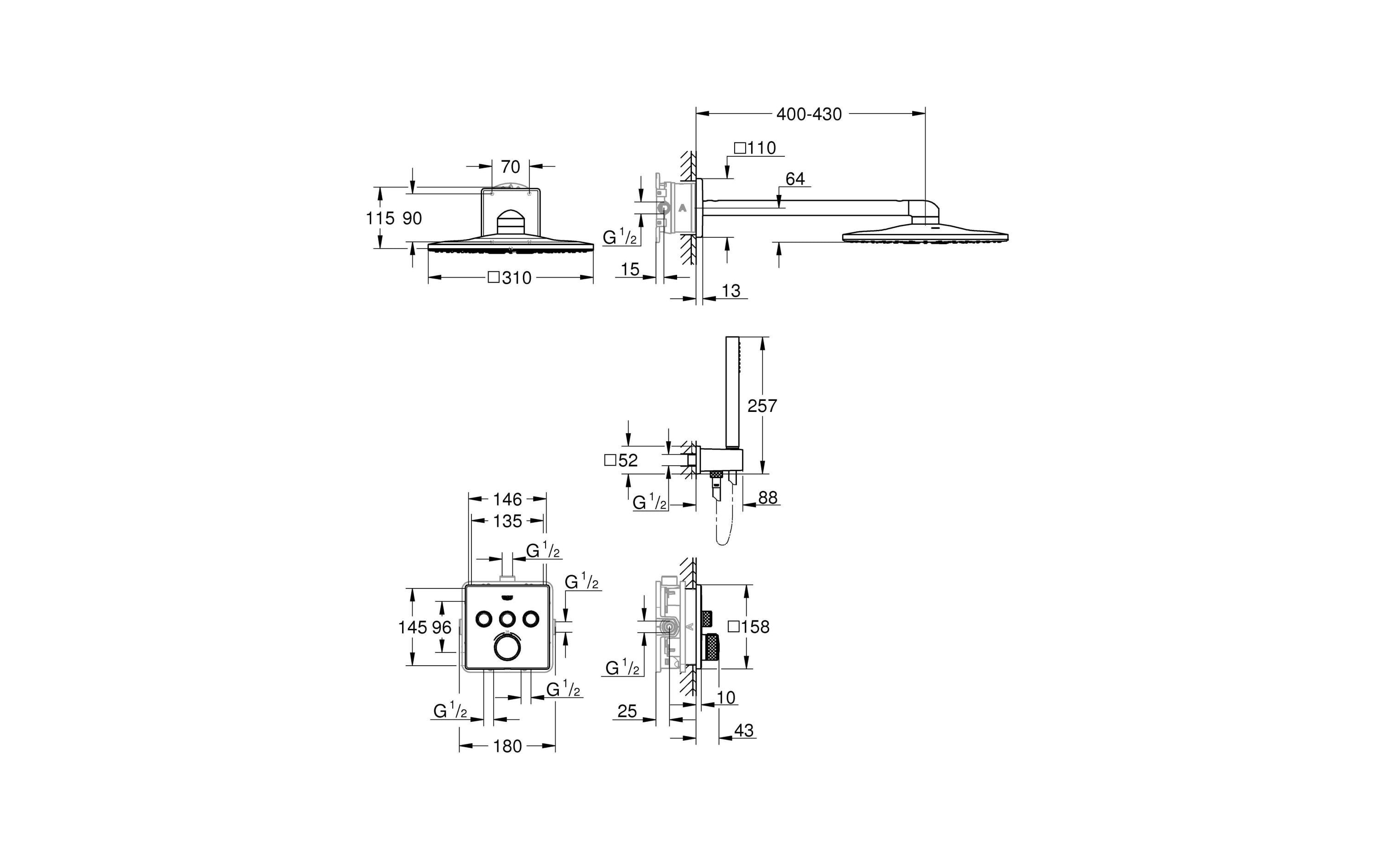 GROHE Duschsystem Grohtherm SmartControl