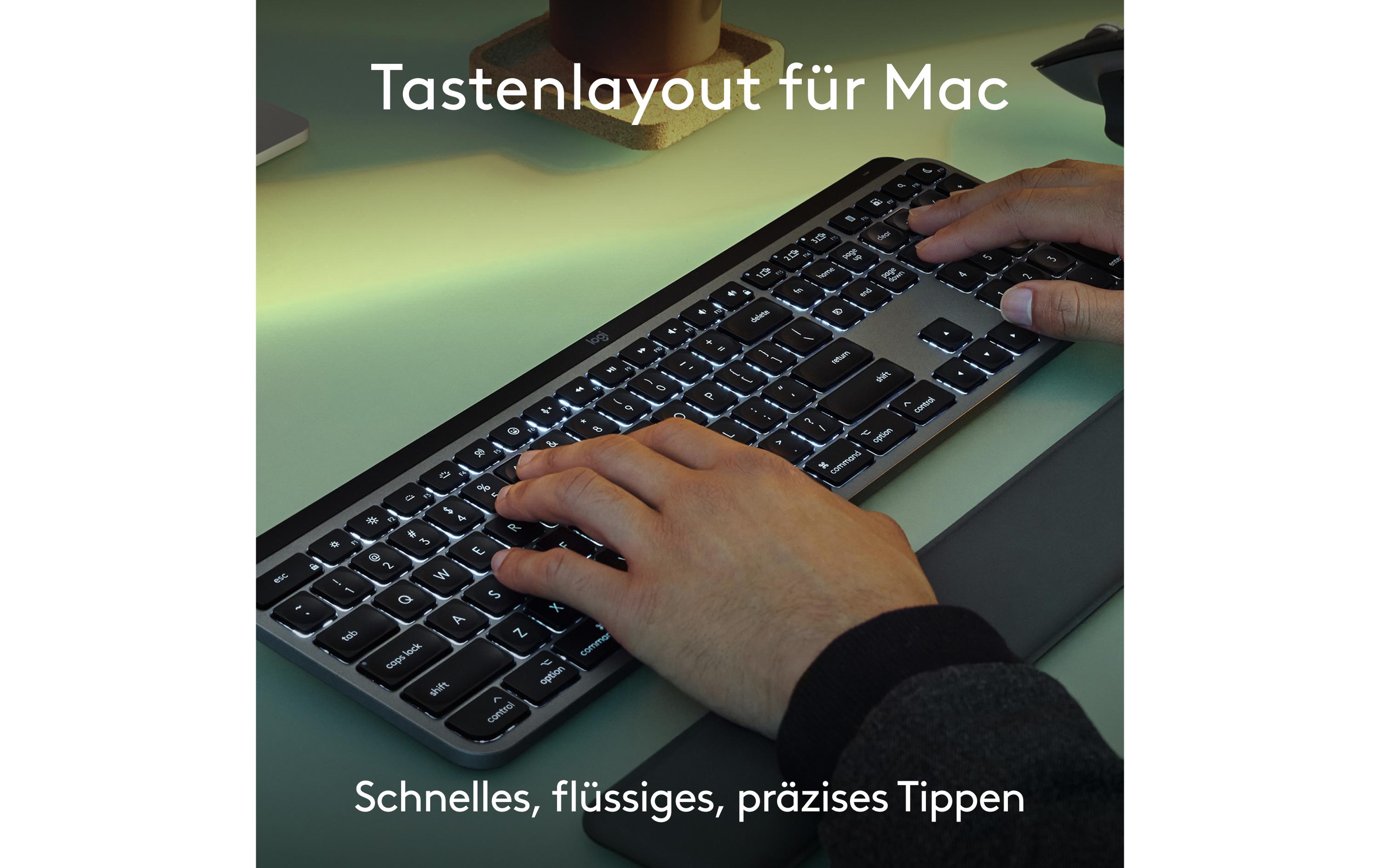 Logitech Tastatur MX Keys S for Mac Pale Grey CH-Layout