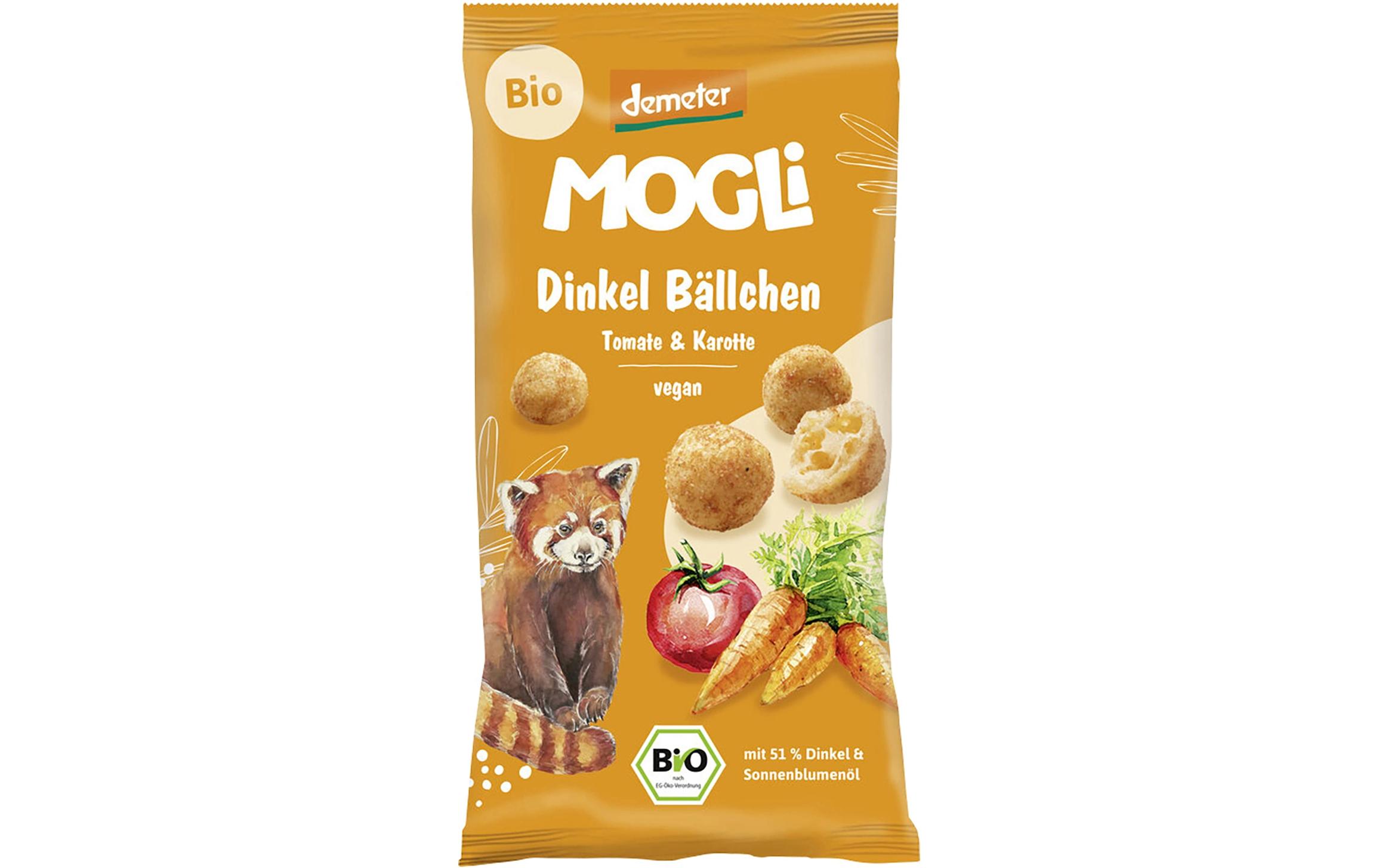 Mogli Knabberspass Dinkel Bällchen Tomate und Karotte 40g