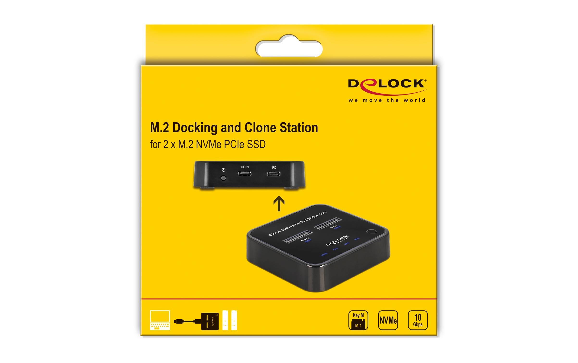 Delock Docking- und Klonstation für 2x M.2 NVMe