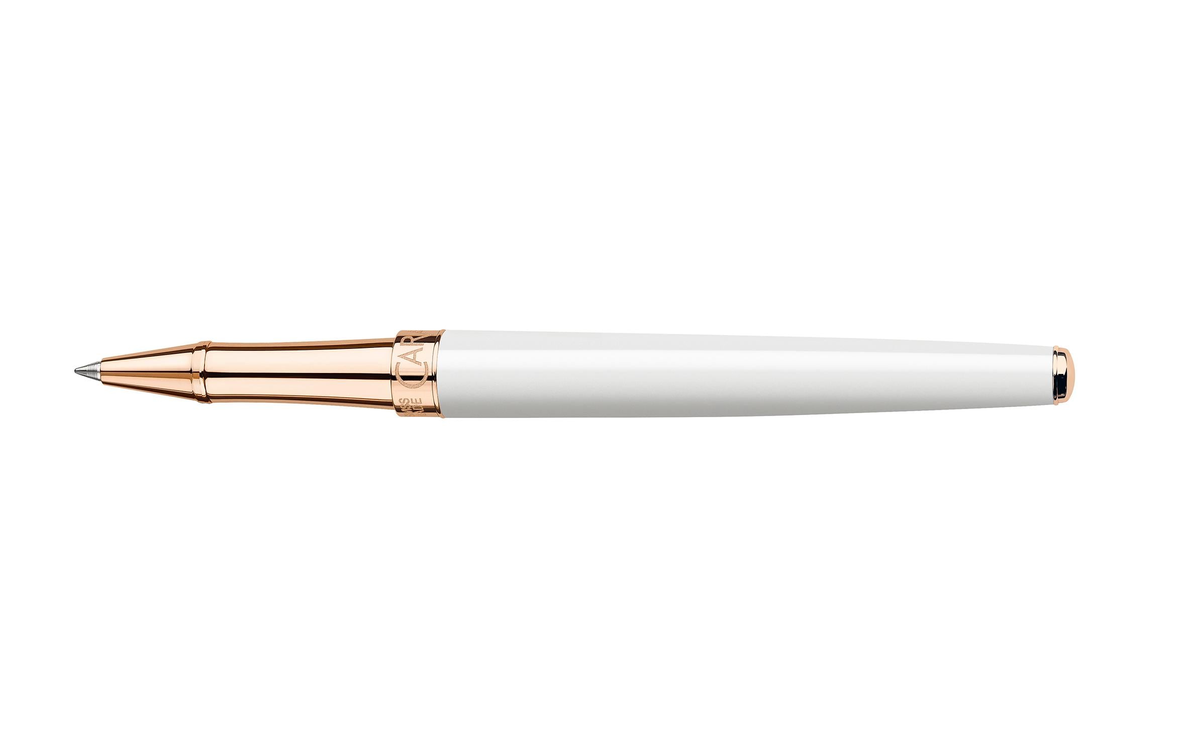 Caran d'Ache Rollerball Léman Weiss Roségold Fein (F)