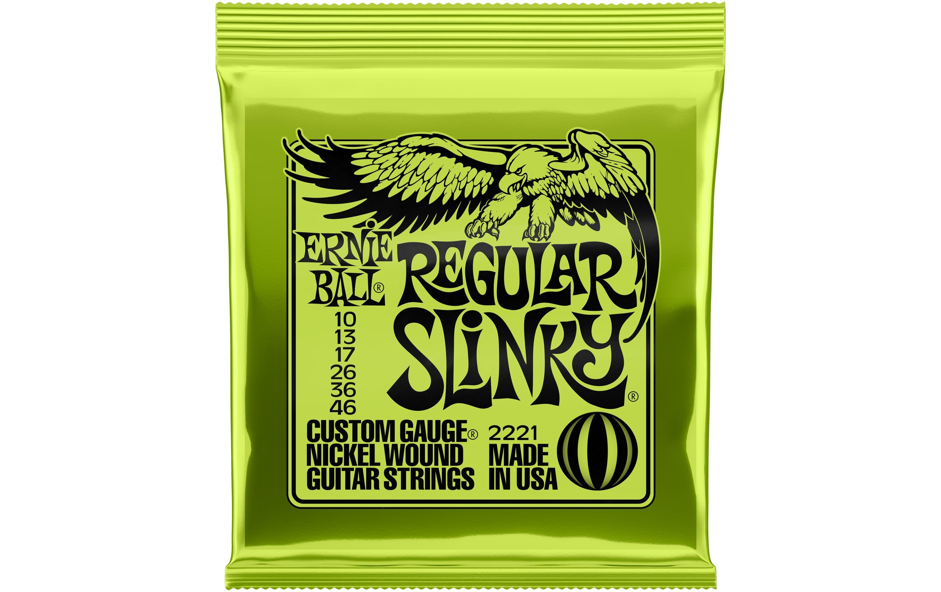 Ernie Ball Gitarrensaiten 2221 Slinky Nickel – Regular 10-46