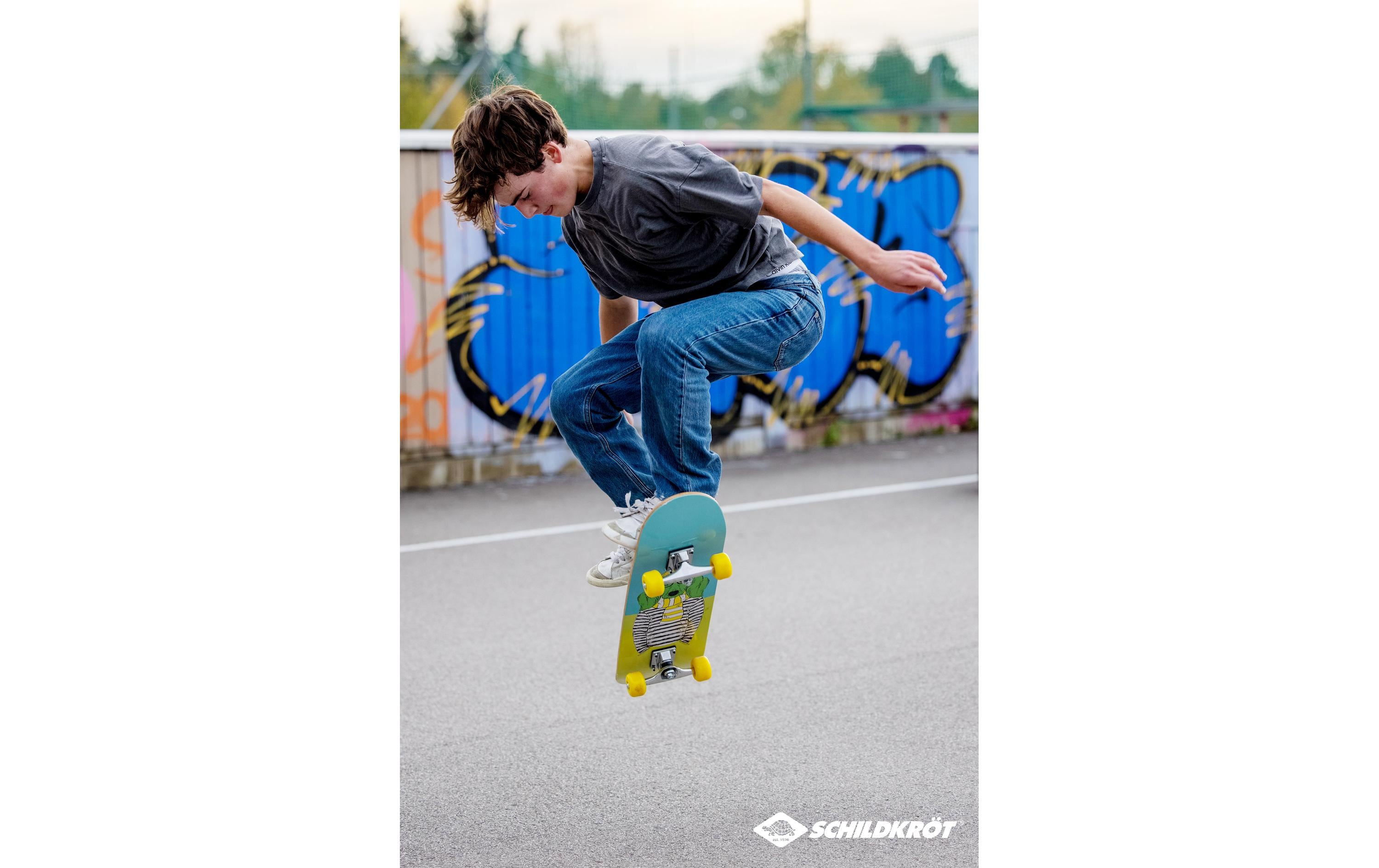 Schildkröt Funsports Skateboard Kicker 31, Green Dog