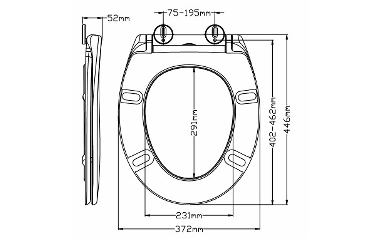 COCON Toilettensitz Duroplast mit Absenkautomatik Weiss