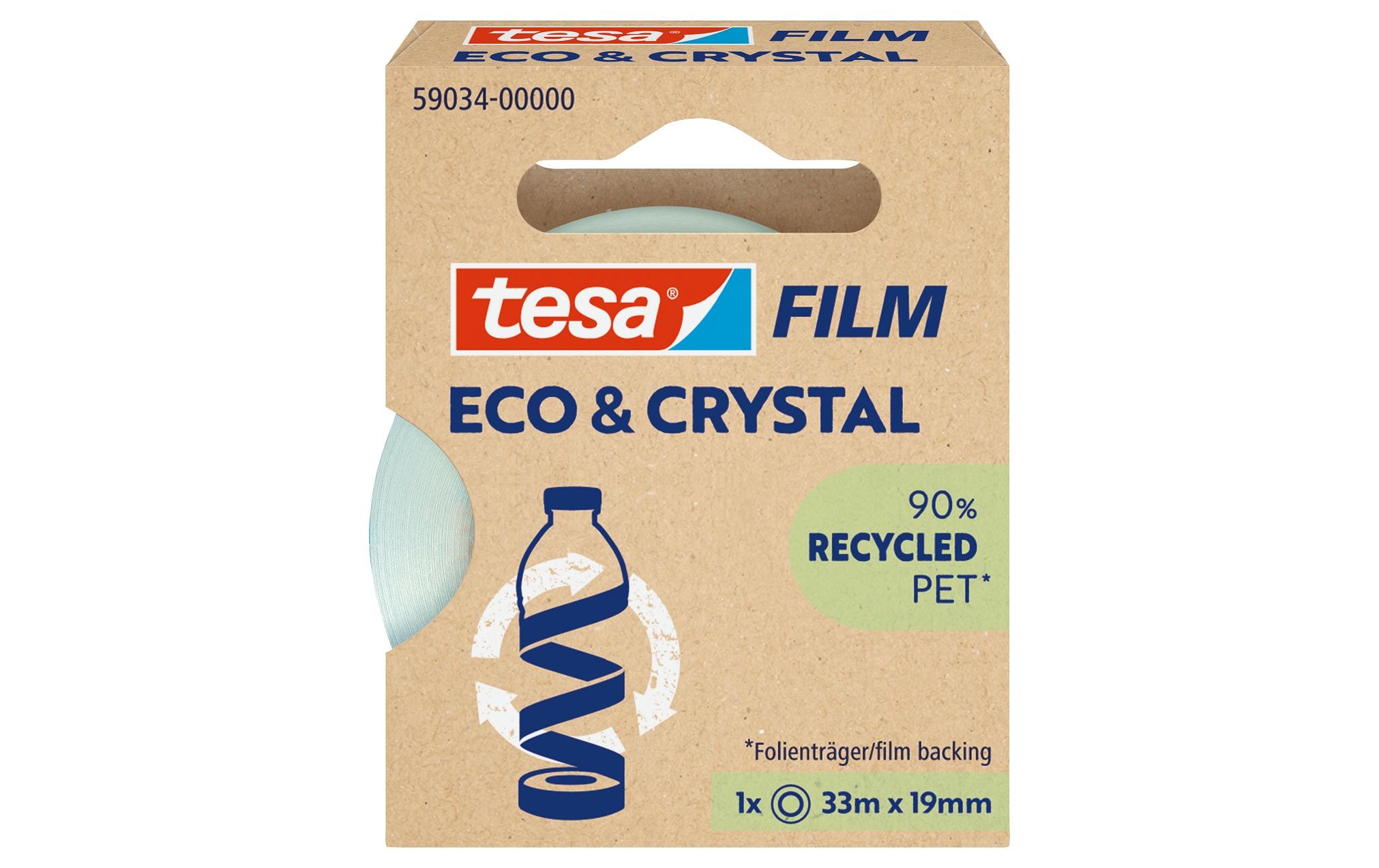 tesa Klebeband Eco & Crystal 19 mm x 33 m, 1 Rolle