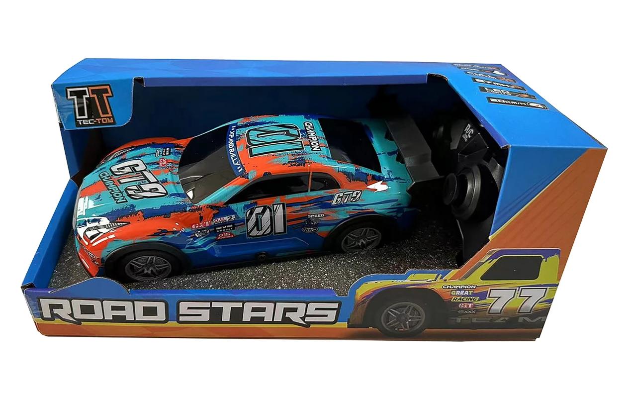 TEC-TOY Auto Champion GT9 mit Licht, Blau/Orange, 1:22